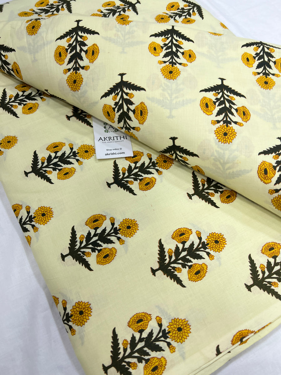 Printed pure cotton fabric