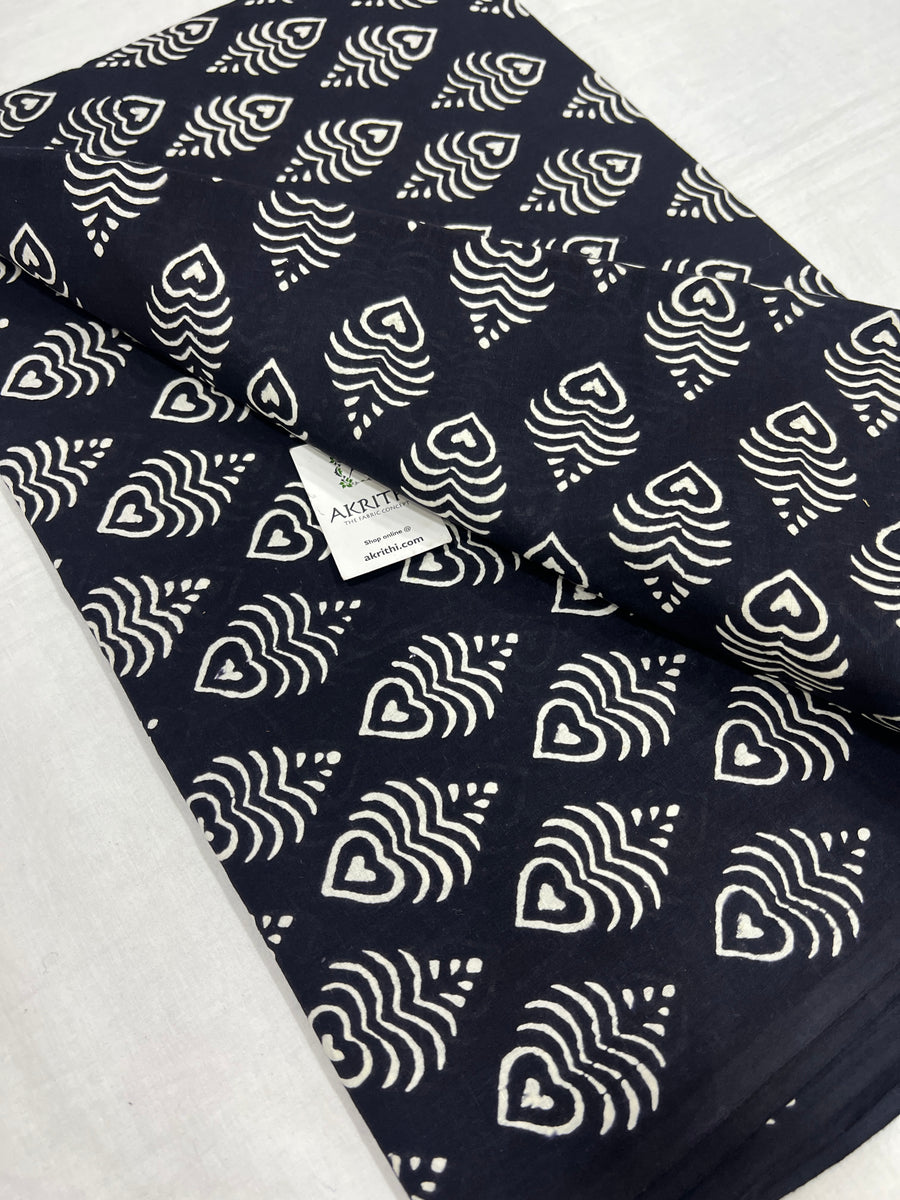 Hand block Printed pure cotton fabric