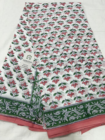 Printed pure cotton saree