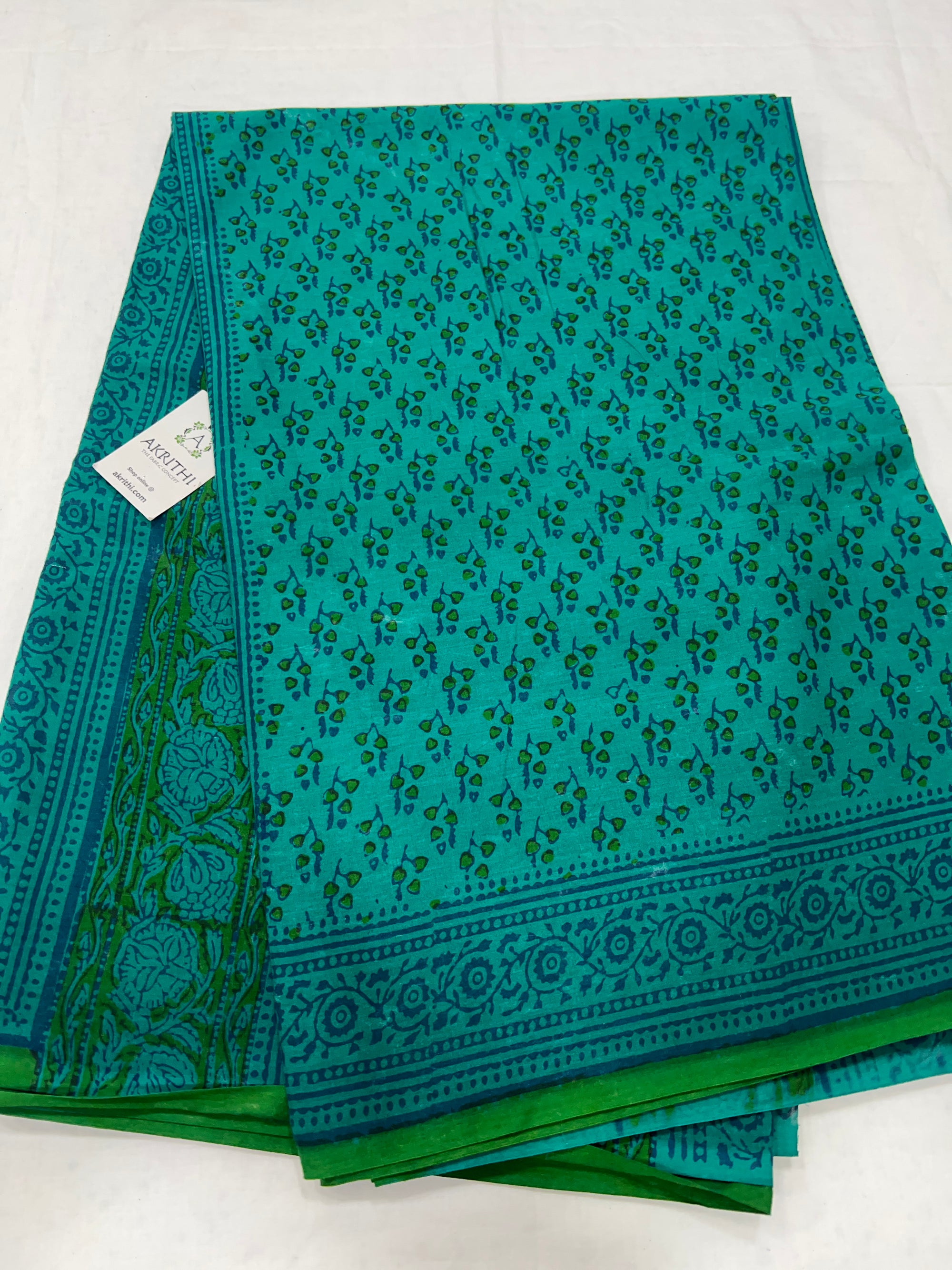 Printed pure cotton saree