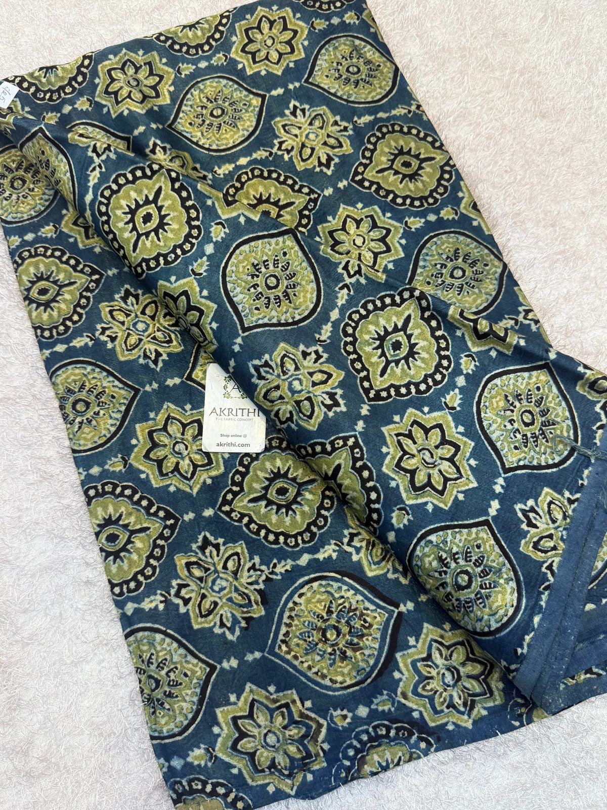 Ajrakh pure mashru silk fabric