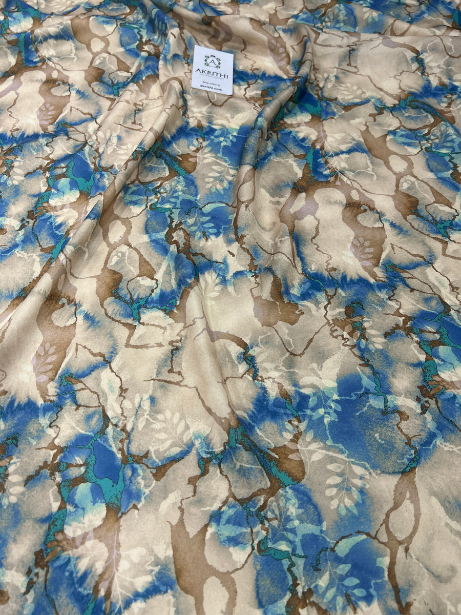 Digital printed modal satin fabric