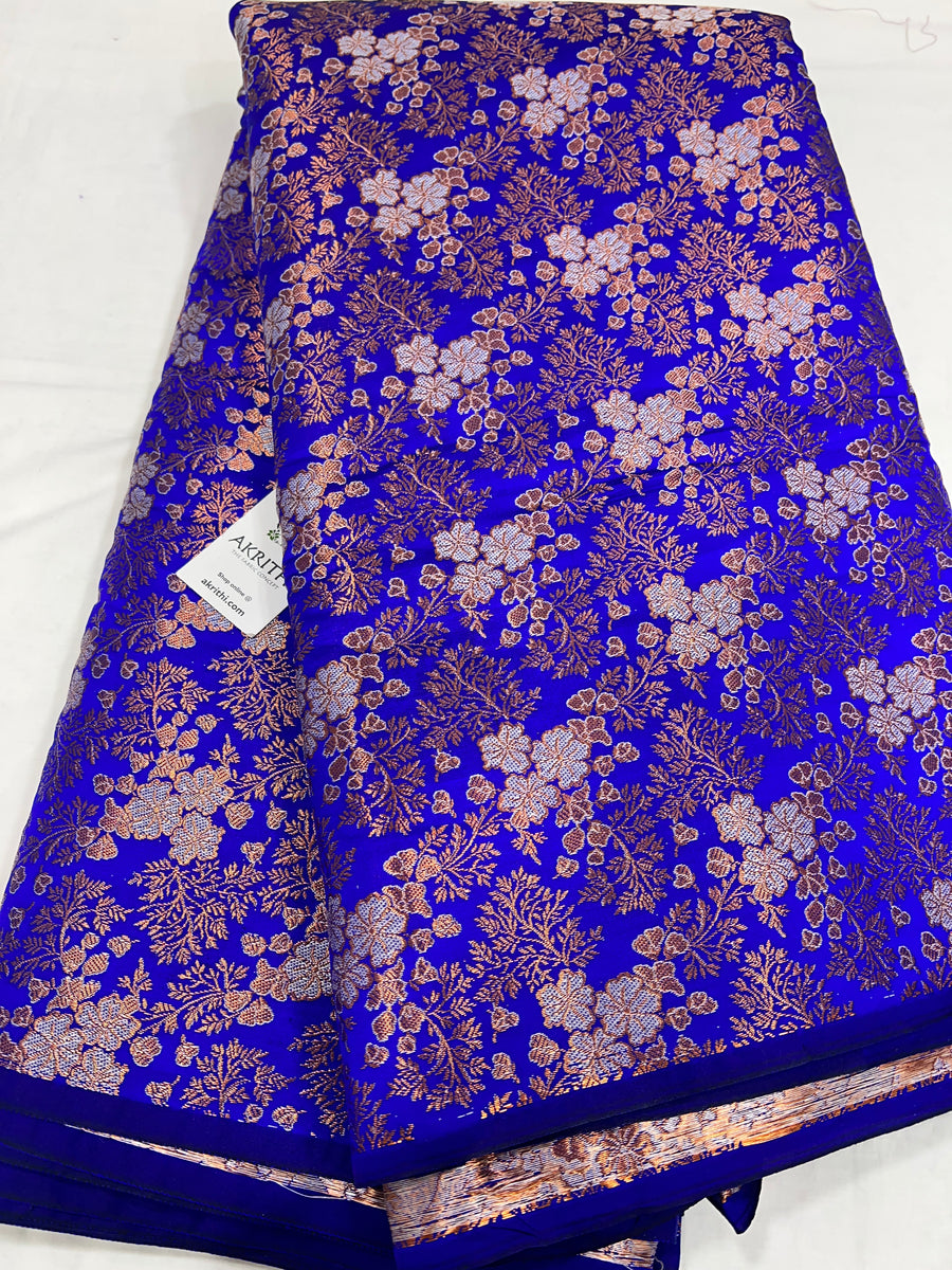 Banarasi brocade fabric with copper zari