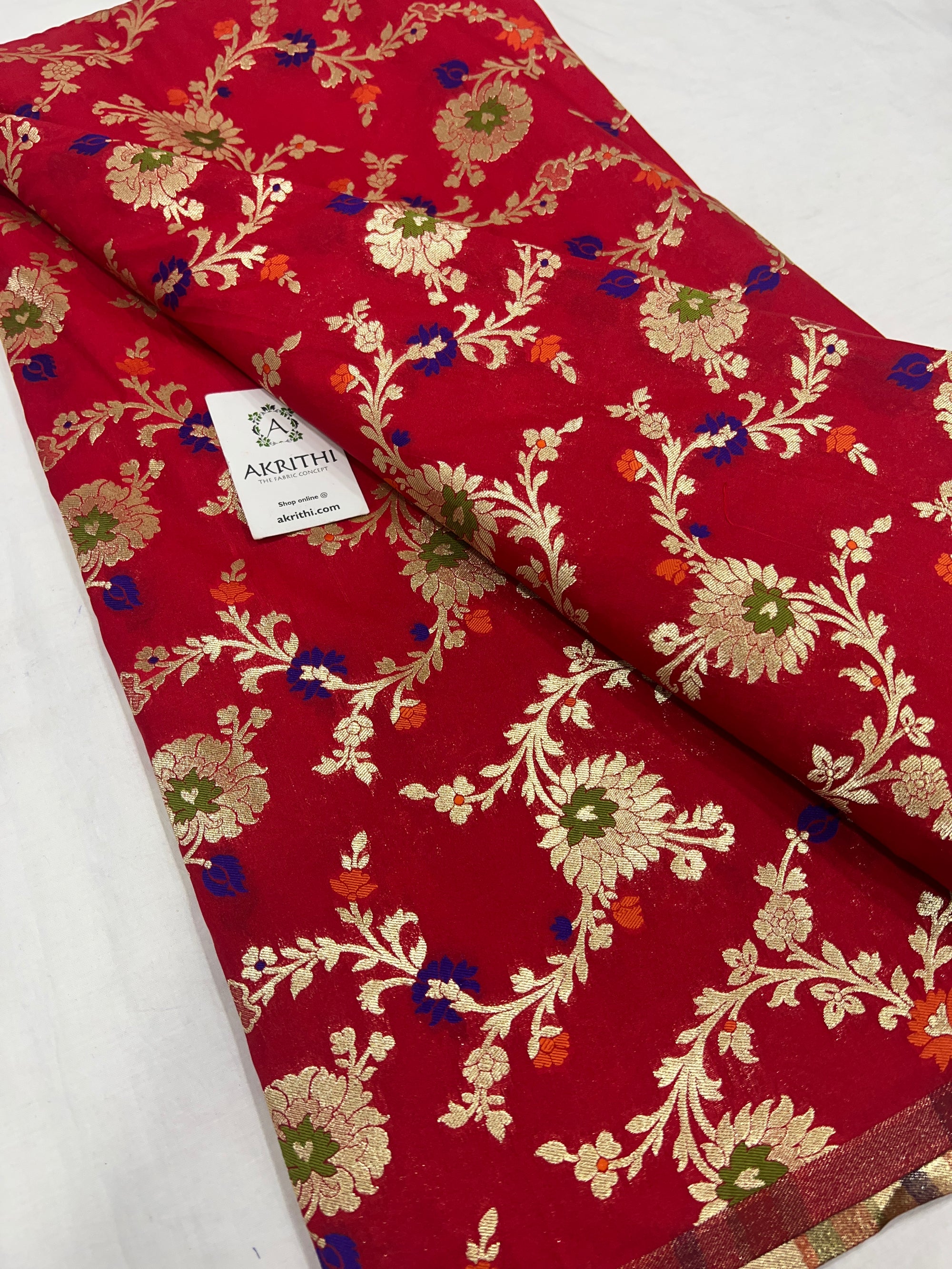 Pure Banarasi brocade fabric