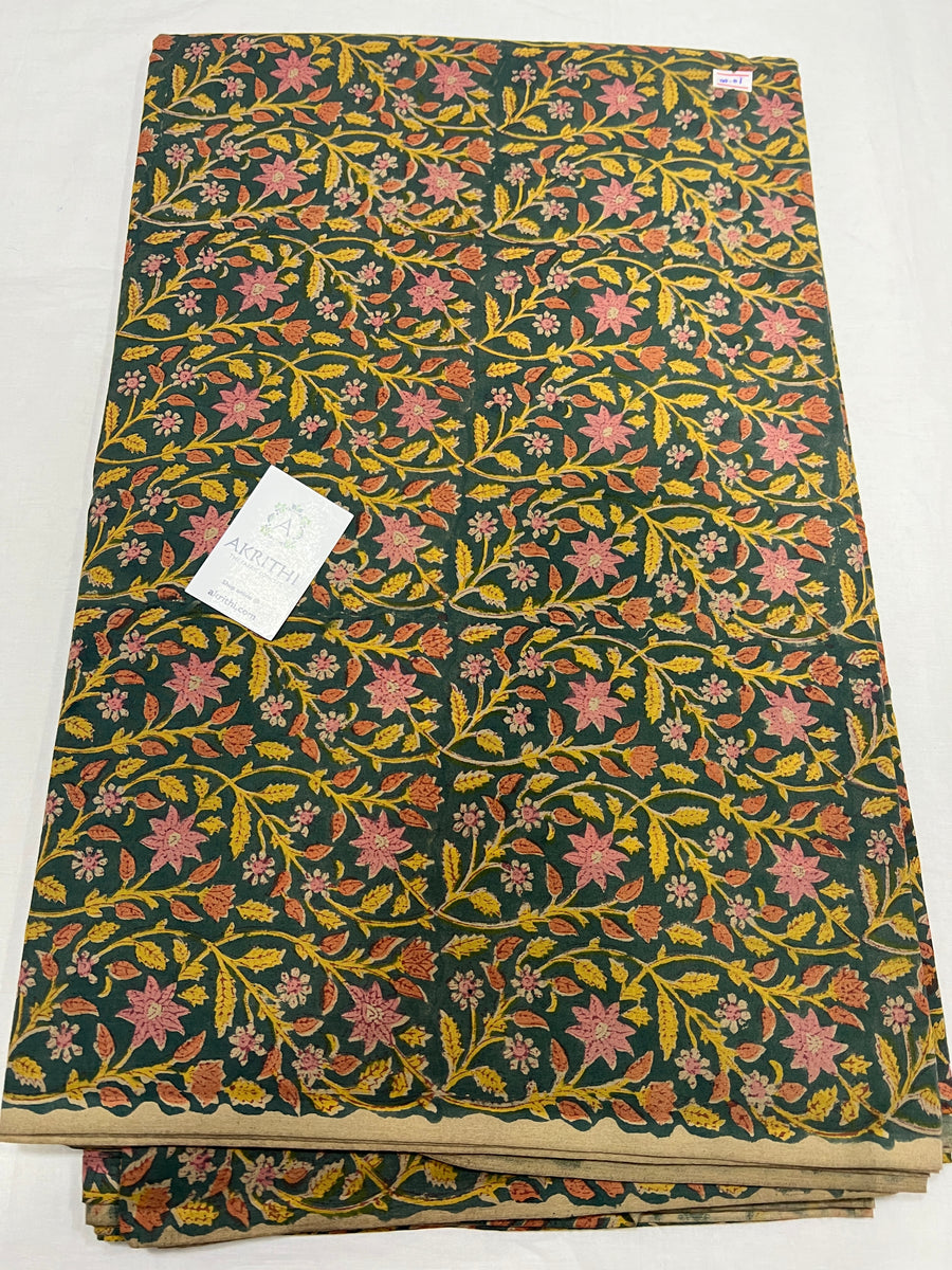 Hand block Printed pure cotton fabric