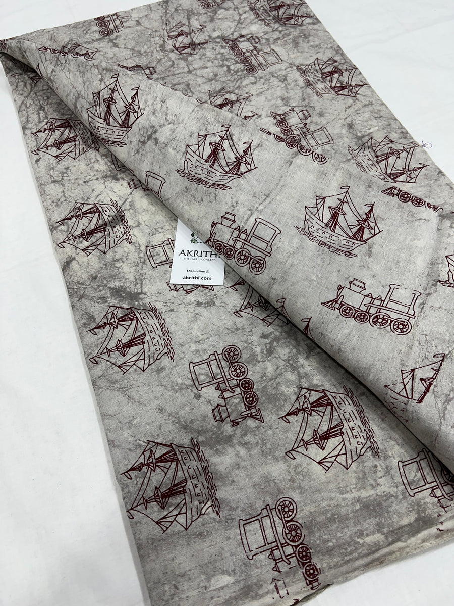 Dabu Printed pure cotton fabric