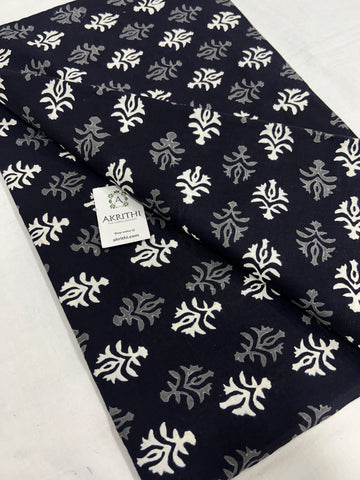 Hand block Printed pure cotton fabric