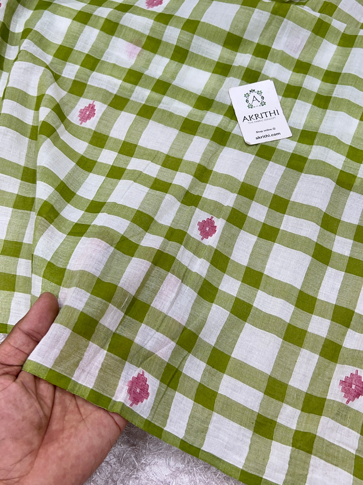 Handloom Pure Cotton Bengal Jamdani Fabric