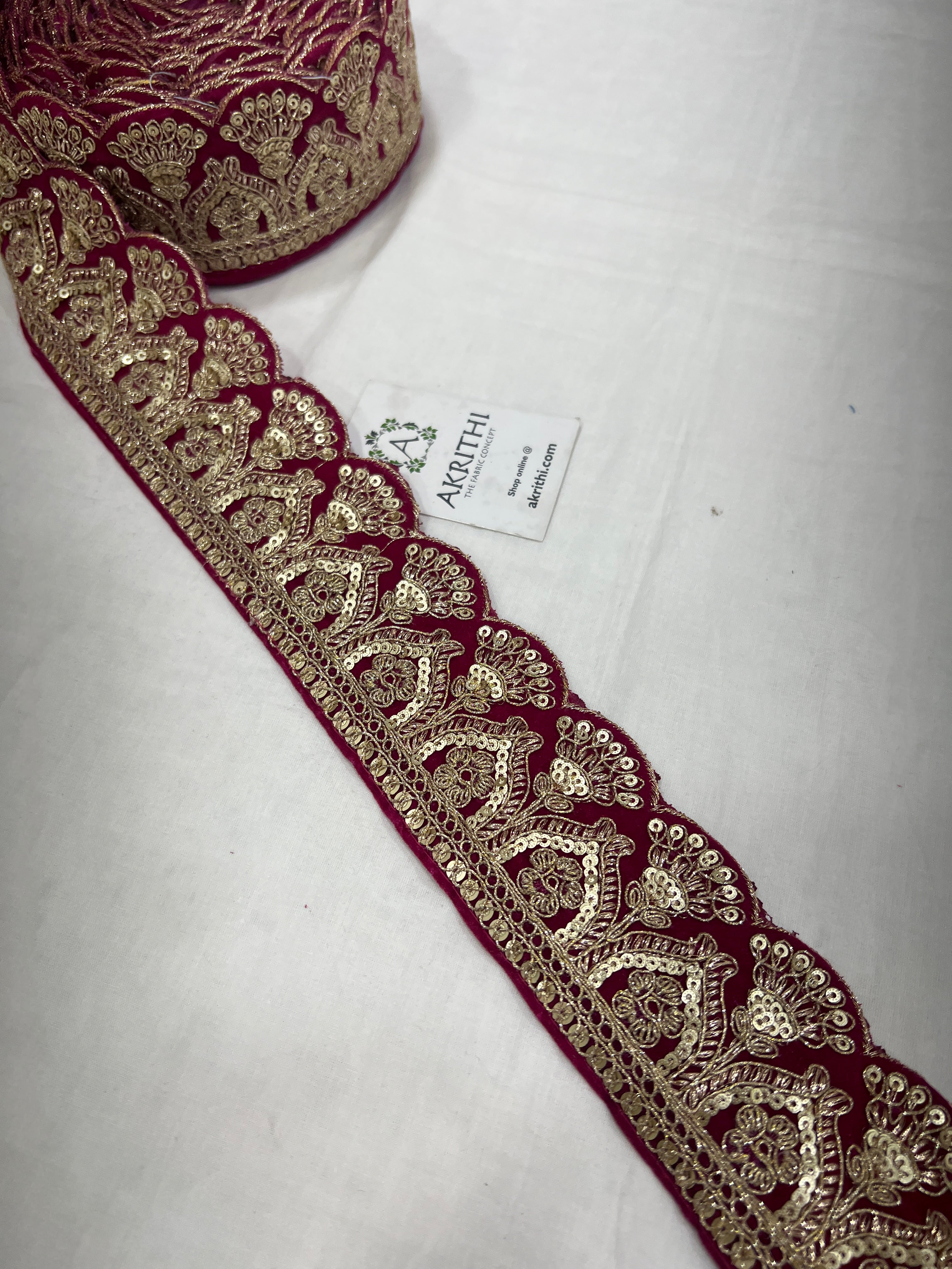 Buy Indian Embroidered saree Laces and Trims , Saree Border online ...