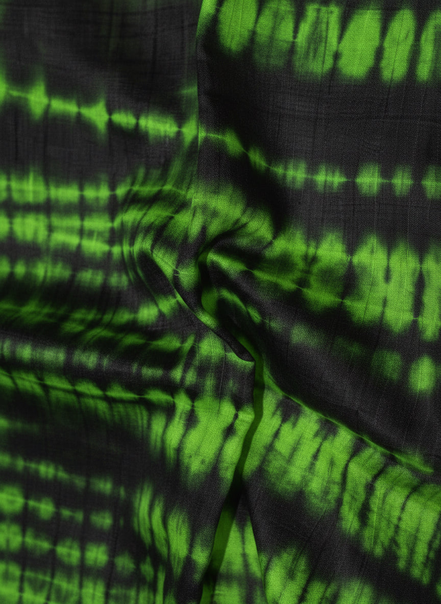 SHIBORI DYED PURE RAW SILK FABRIC