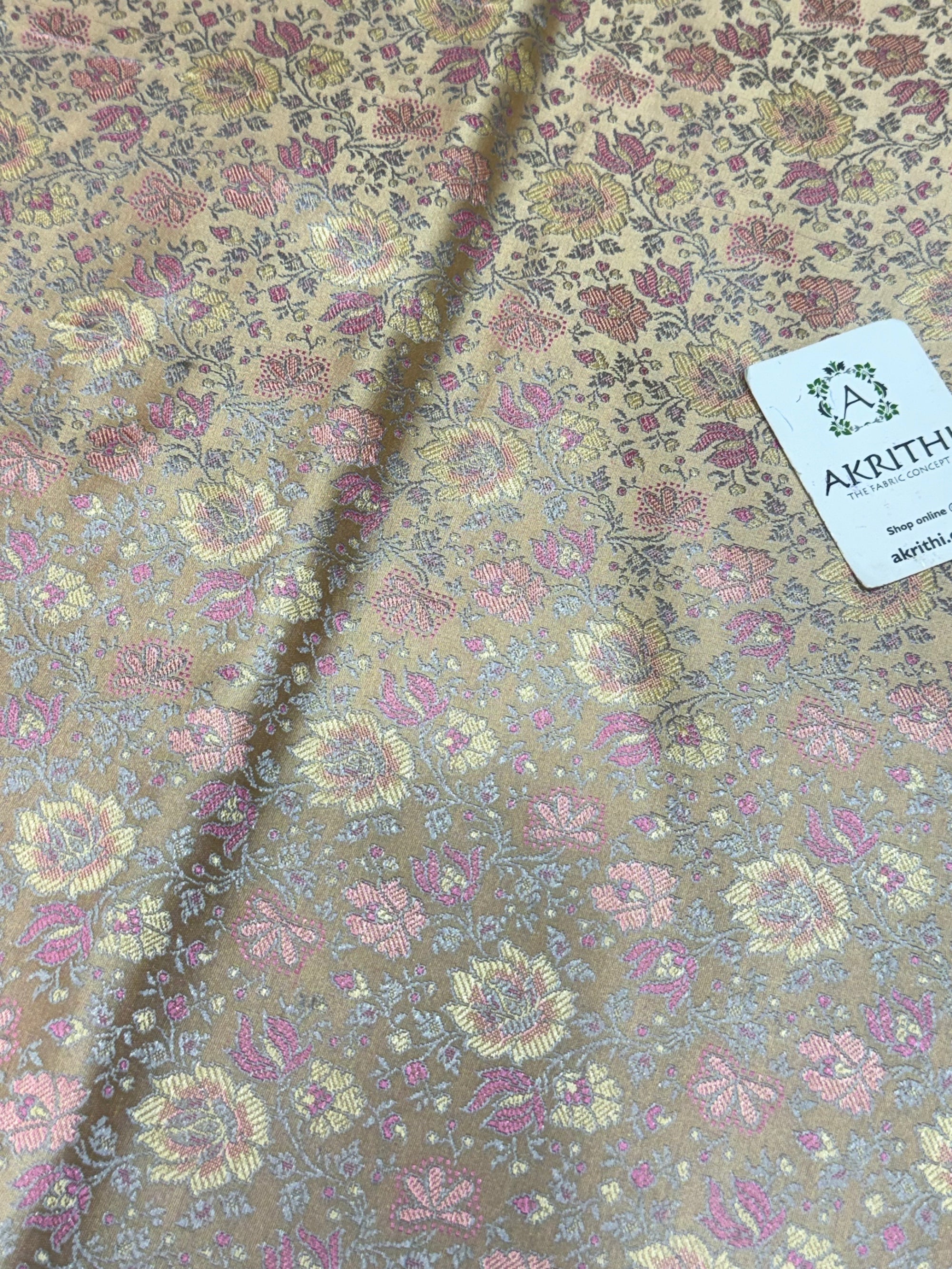 Pure Banarasi resham brocade fabric