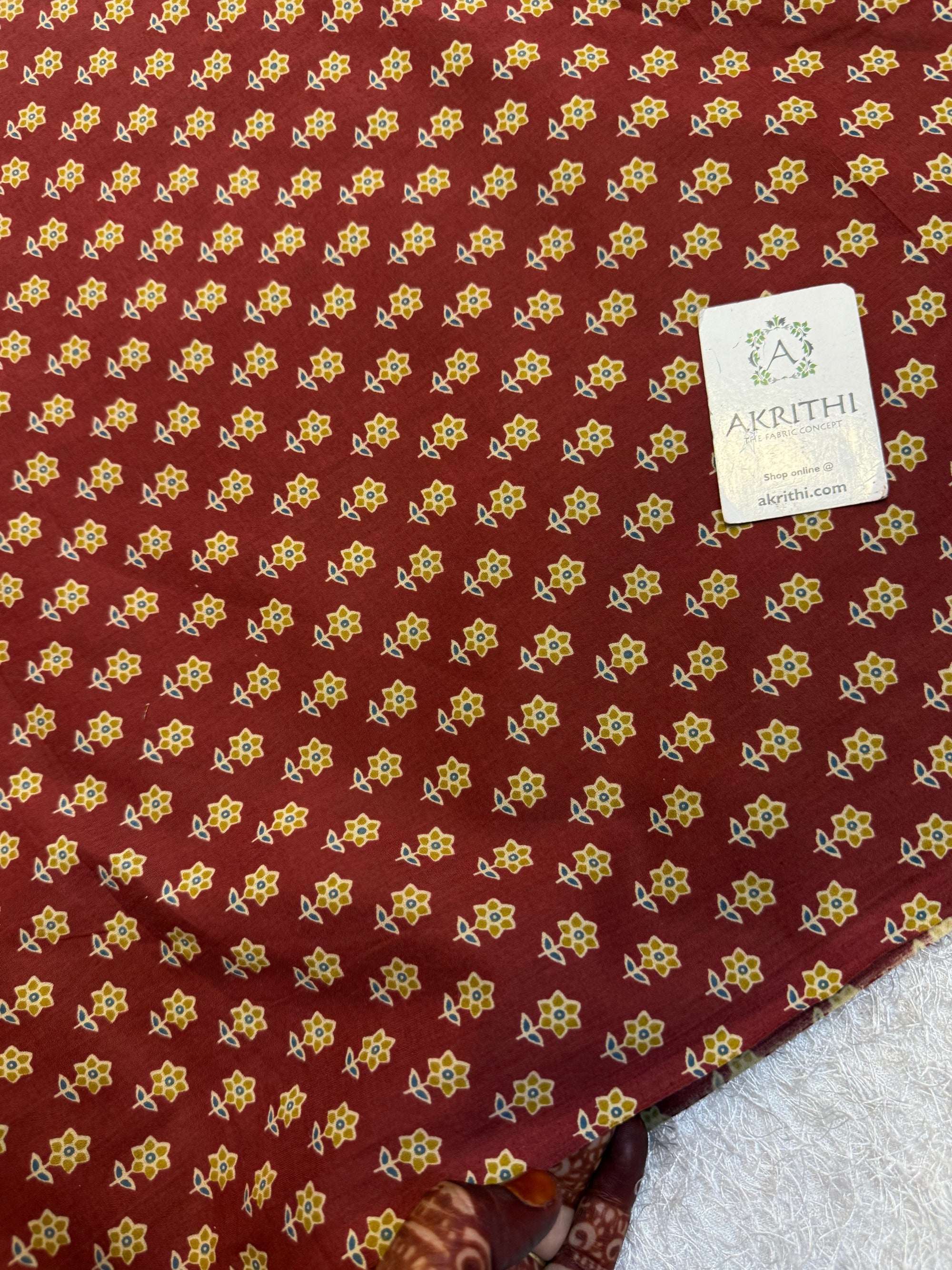 Printed pure cotton fabric