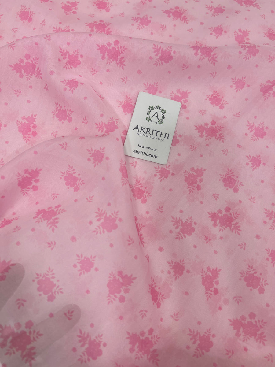 Digital floral Printed organza fabric