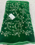 Embroidery on micro velvet fabric