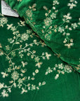 Embroidery on micro velvet fabric