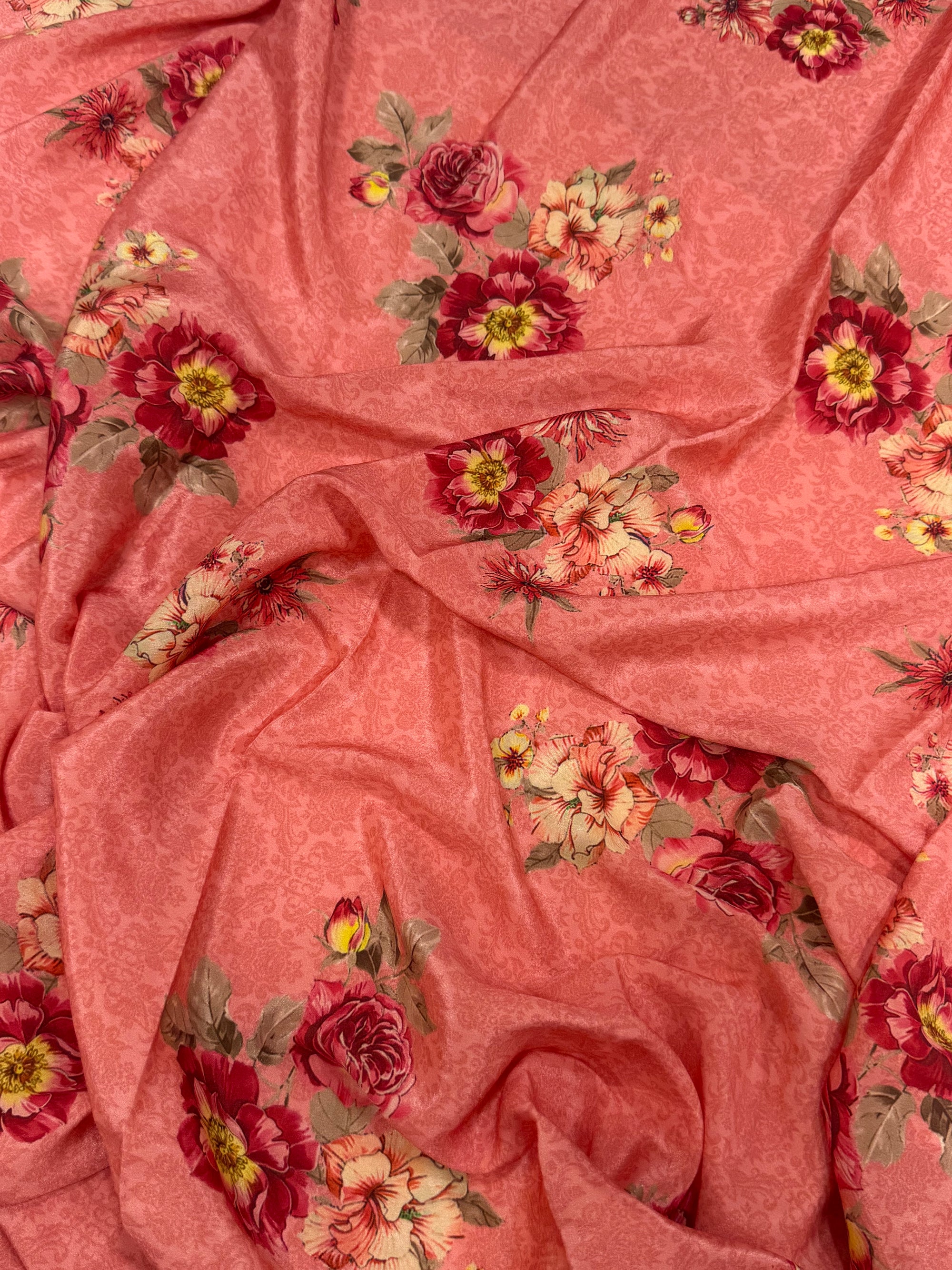 Printed crepe fabric 1 metre cut