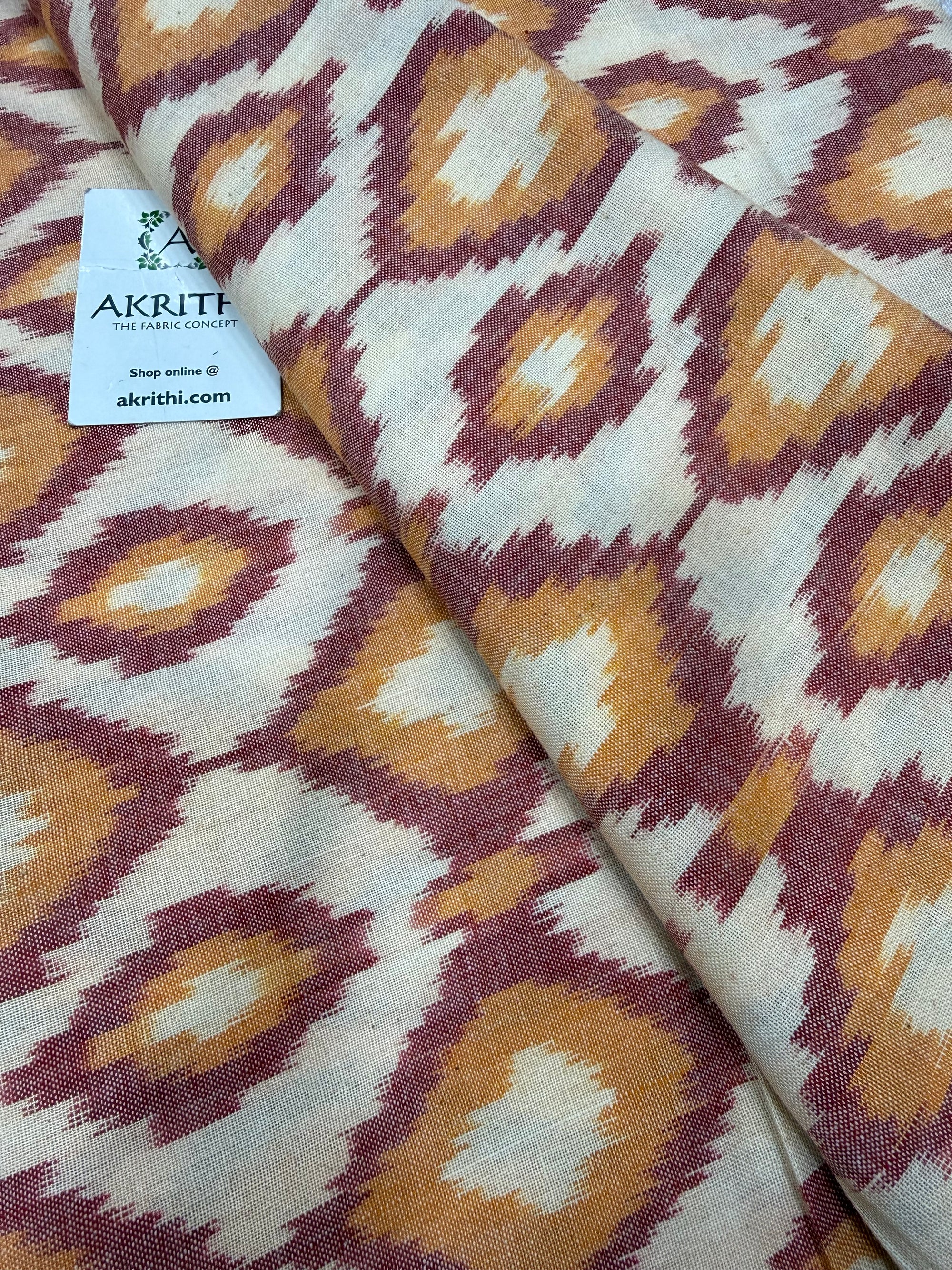 Pochampally Ikat pure cotton fabric