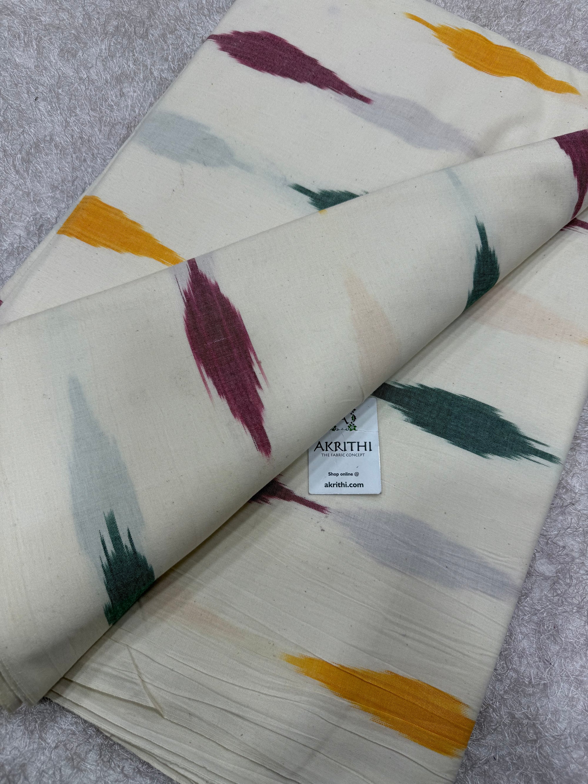 Pochampally Ikat pure cotton fabric
