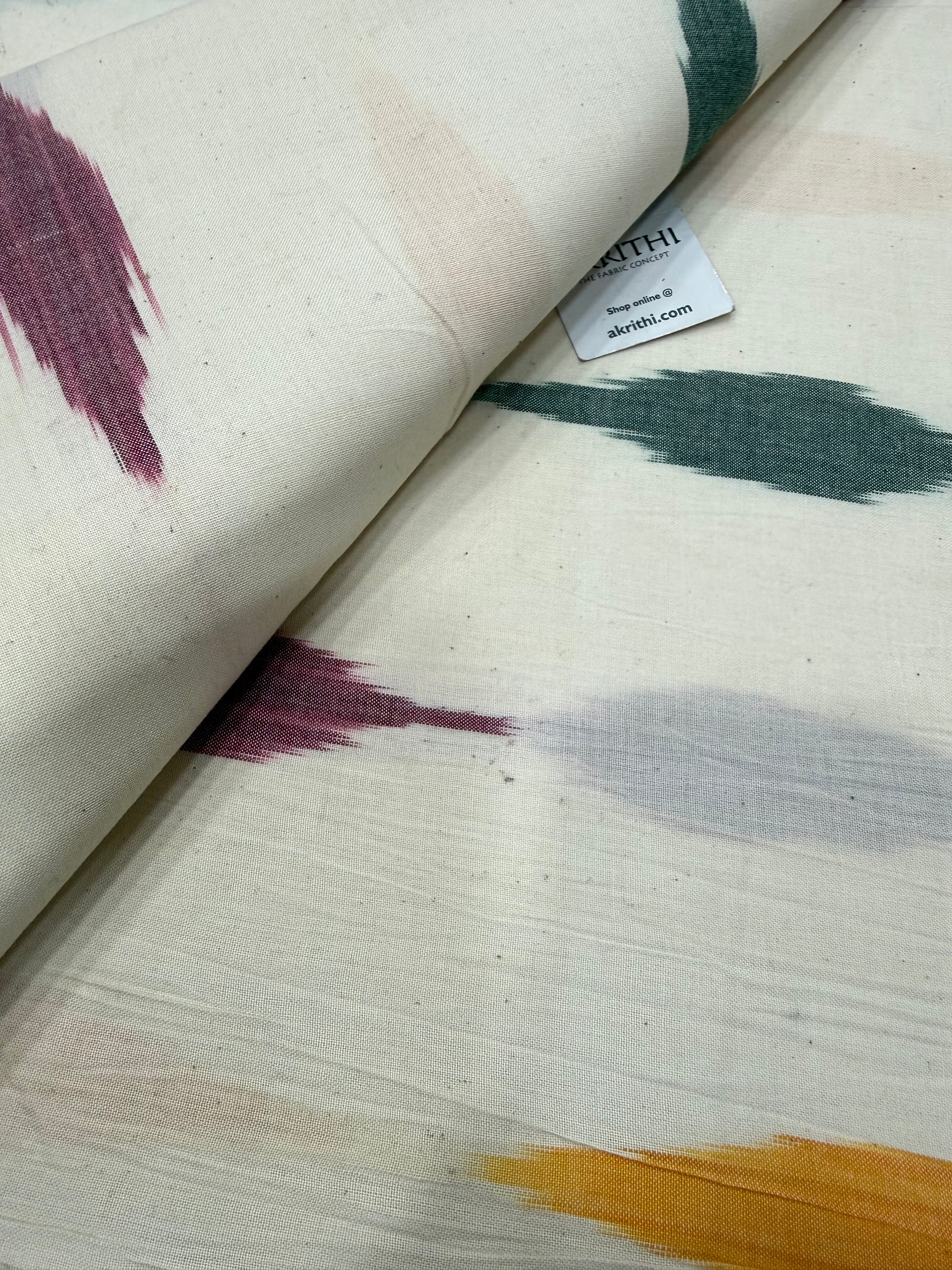 Pochampally Ikat pure cotton fabric
