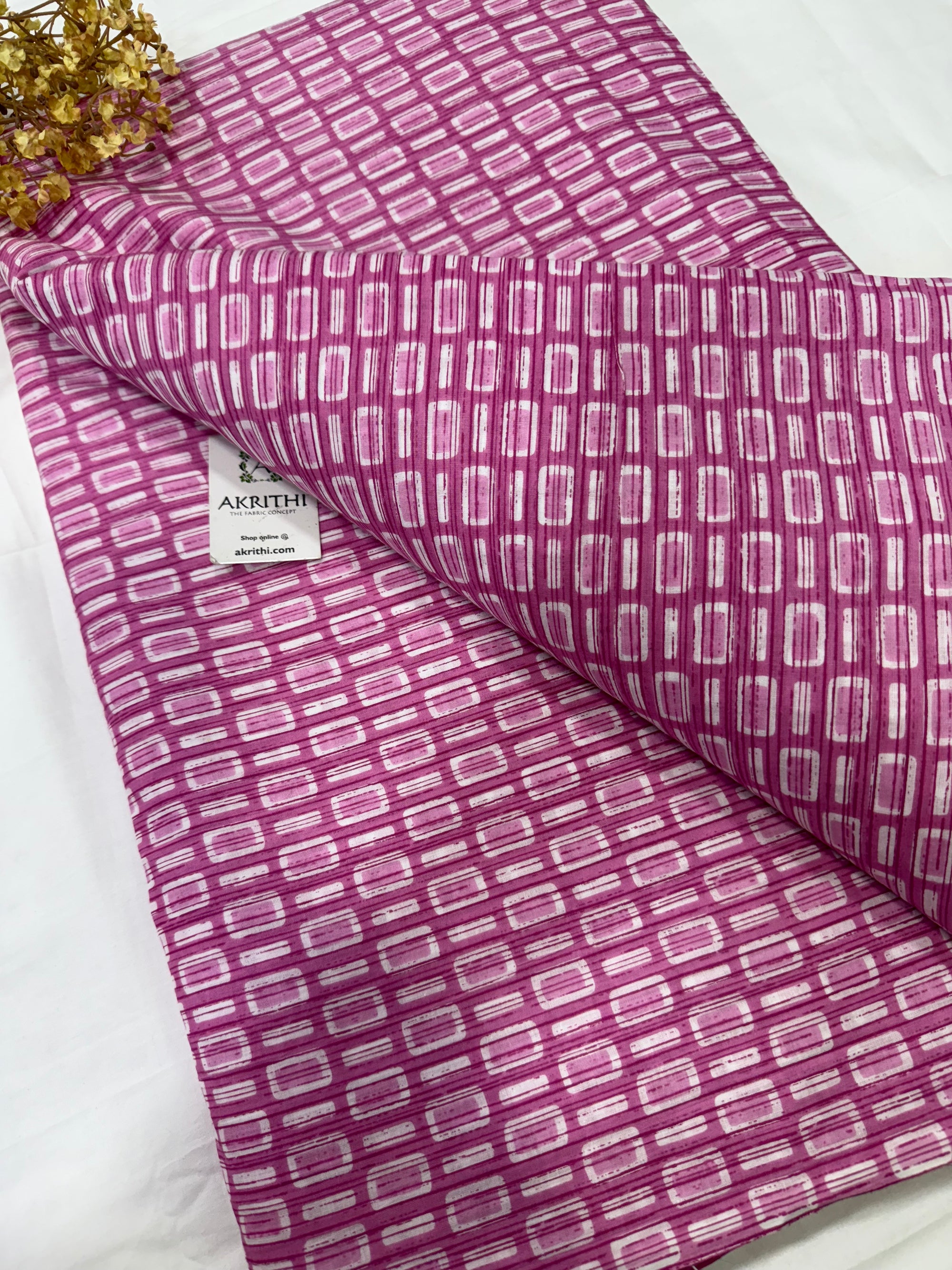 Printed pure cotton fabric