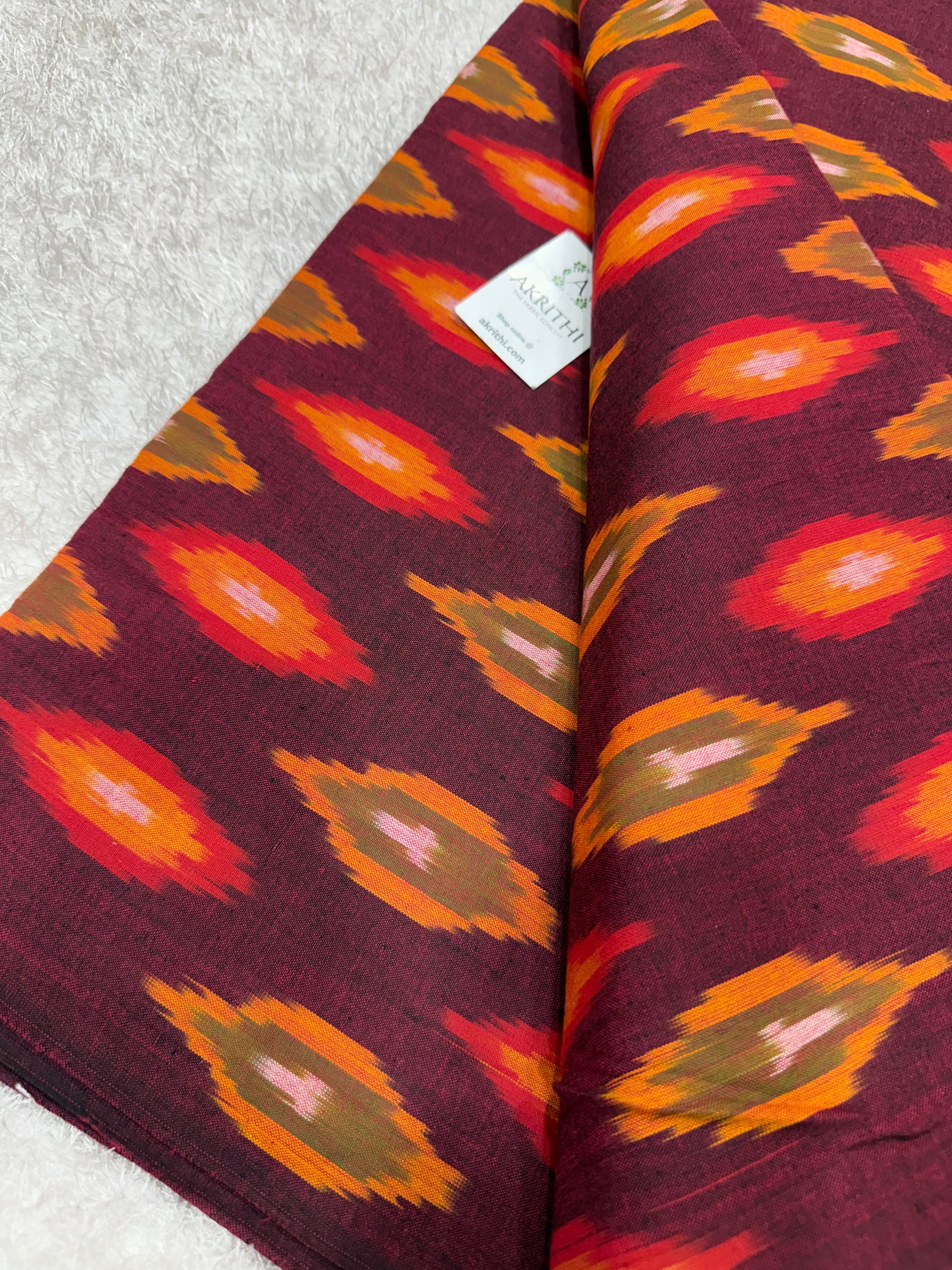 Pochampally Ikat pure cotton fabric