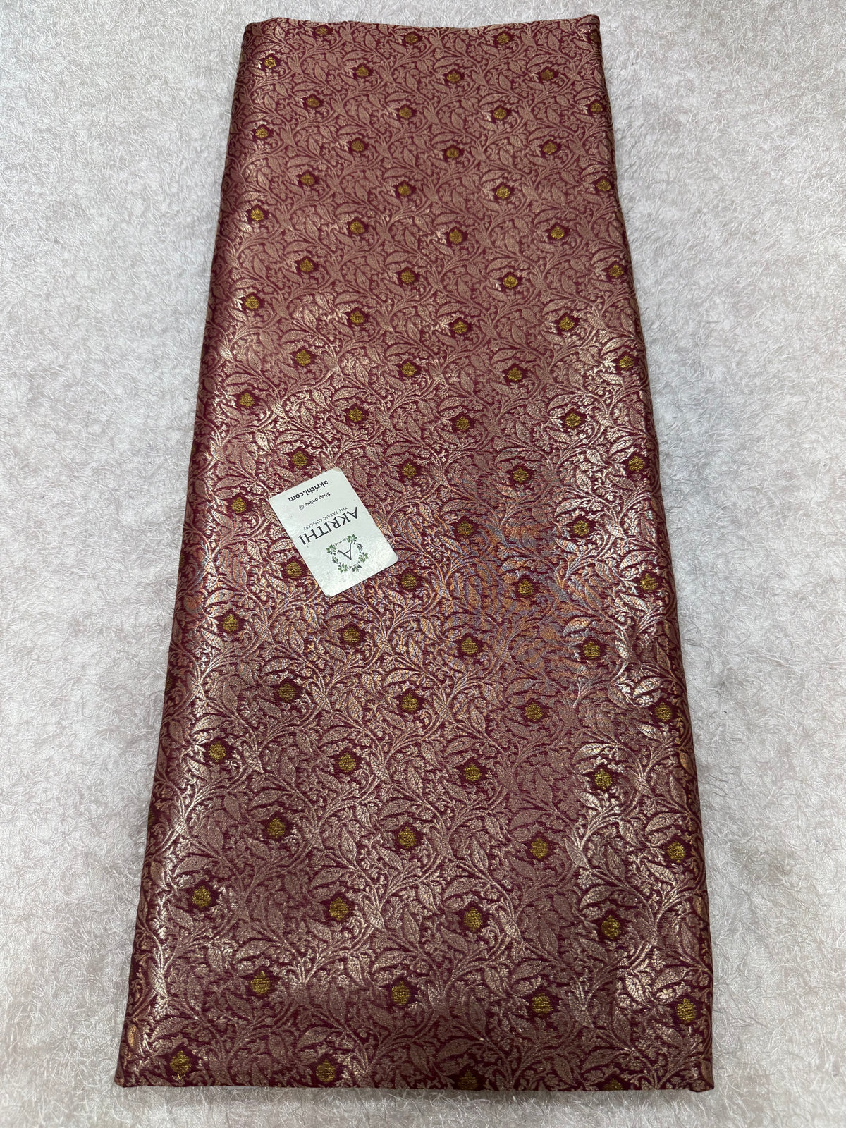 Banarasi meenakari pure dupion silk fabric