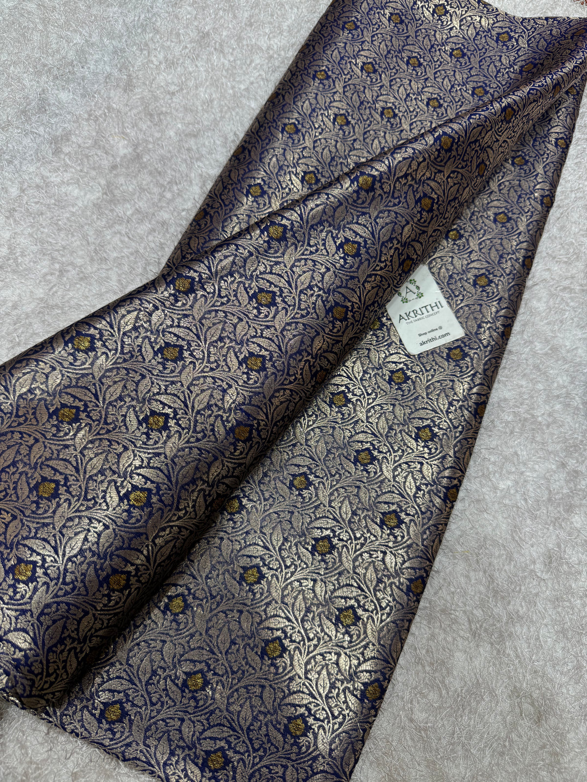 Banarasi meenakari pure dupion silk fabric