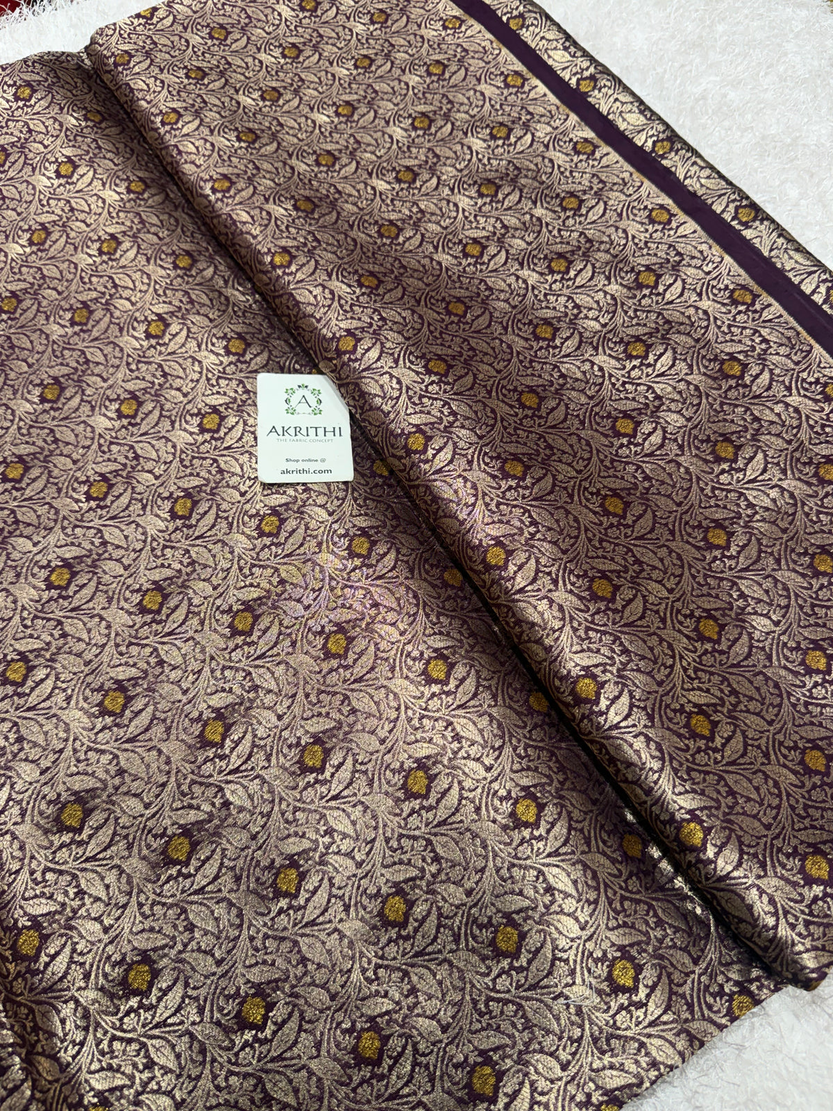 Banarasi meenakari pure dupion silk fabric