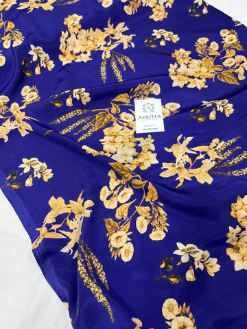 Digital floral printed mysore crepe fabric