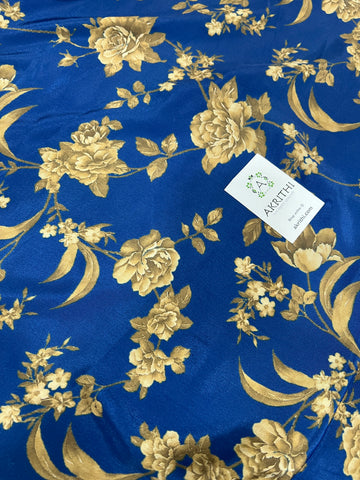 Digital floral printed mysore crepe fabric