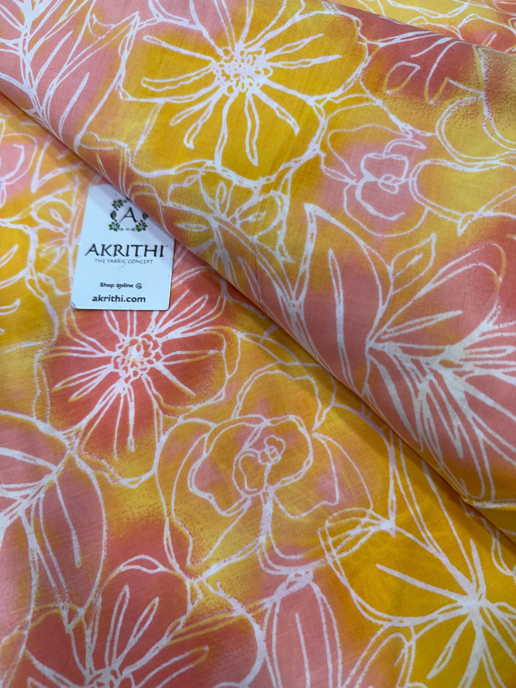 Printed pure cotton fabric