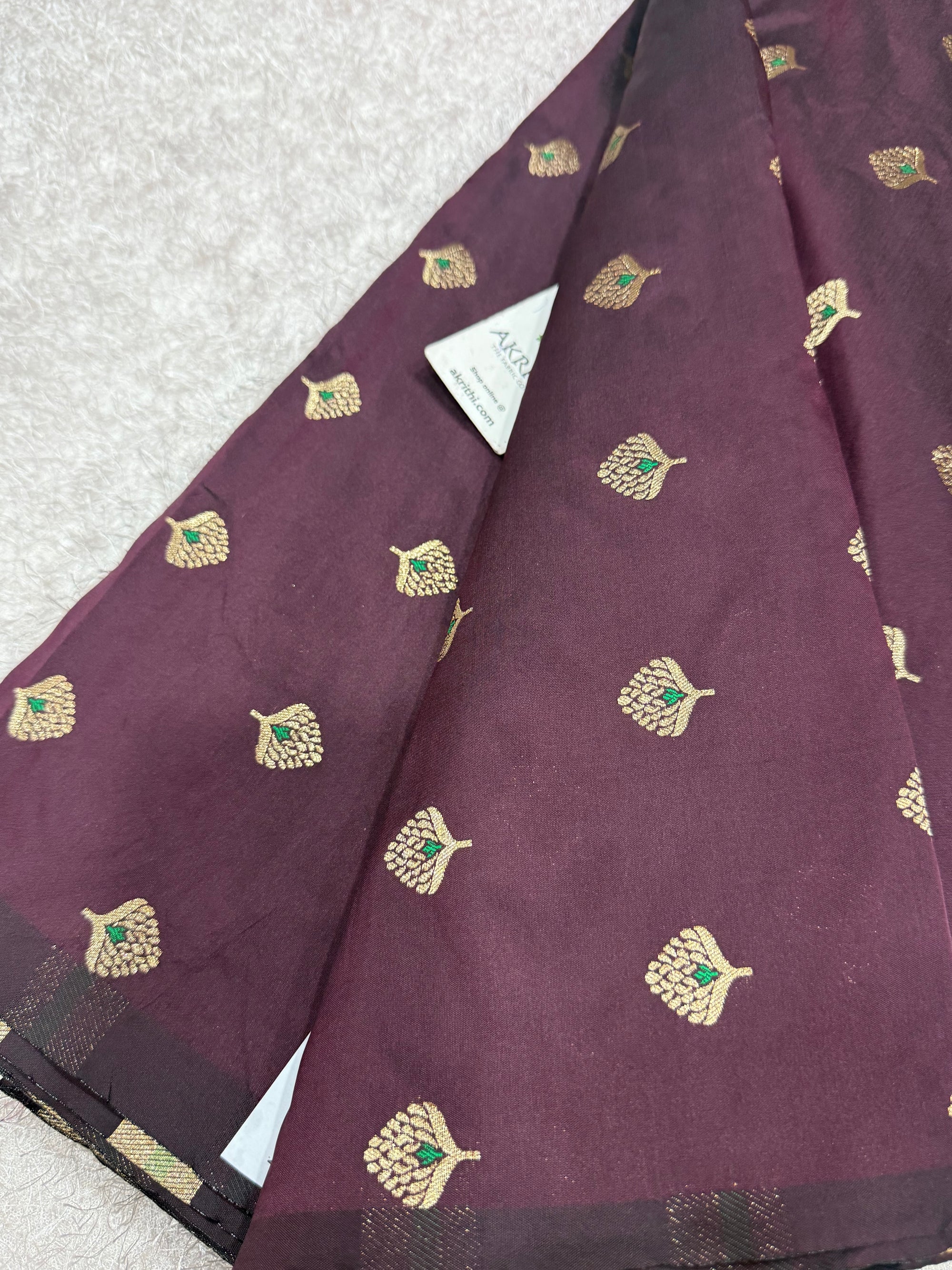 Semi Banarasi silk fabric