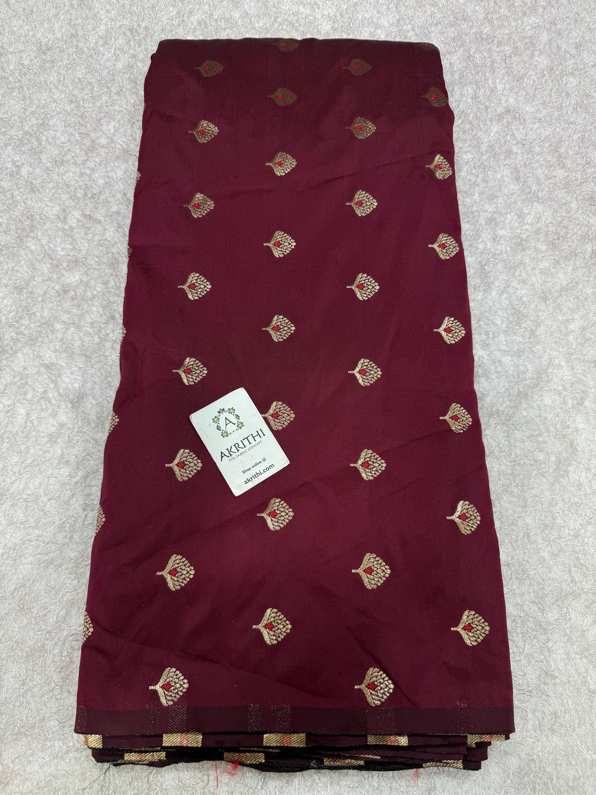 Semi Banarasi silk fabric