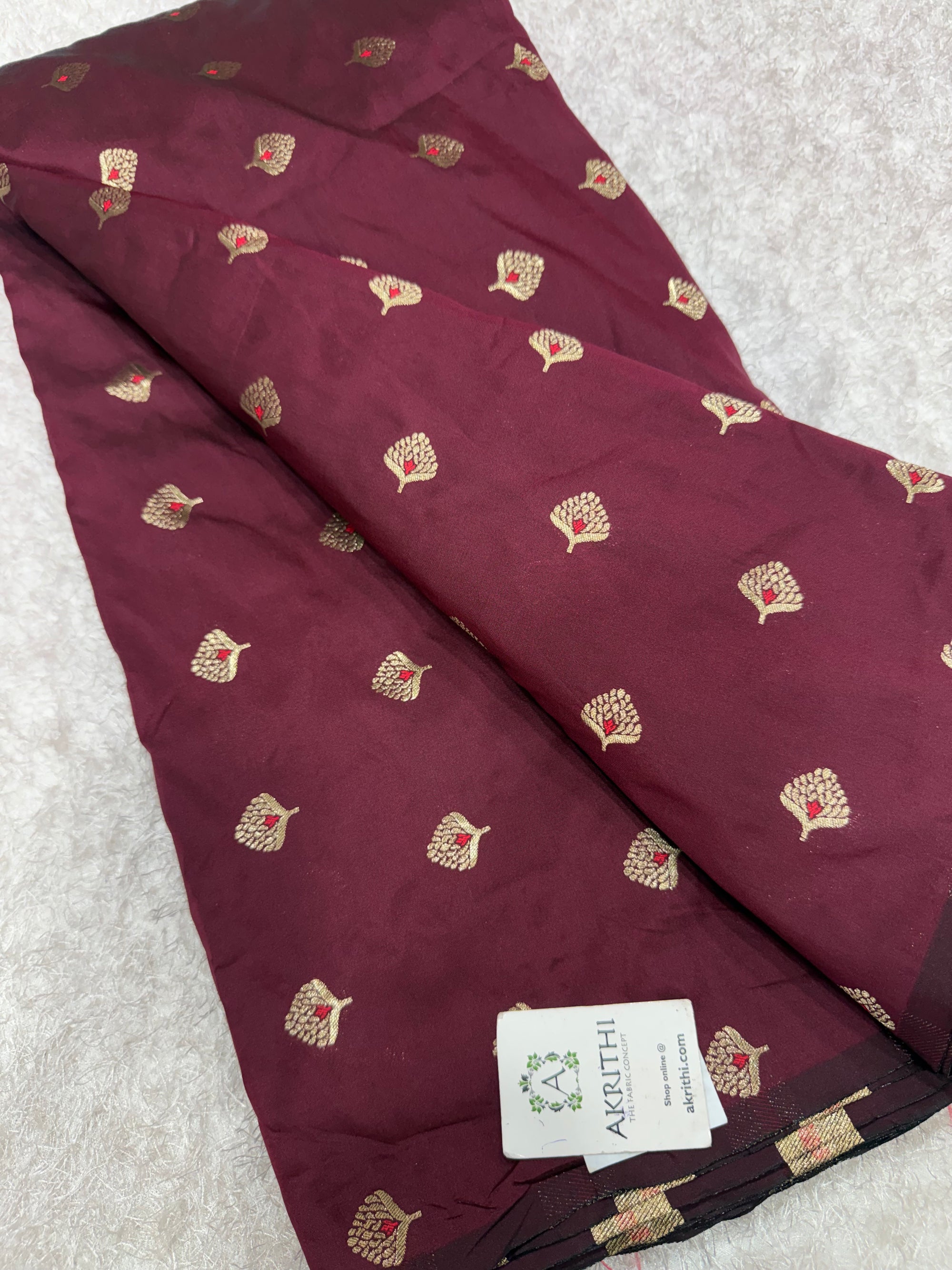 Semi Banarasi silk fabric