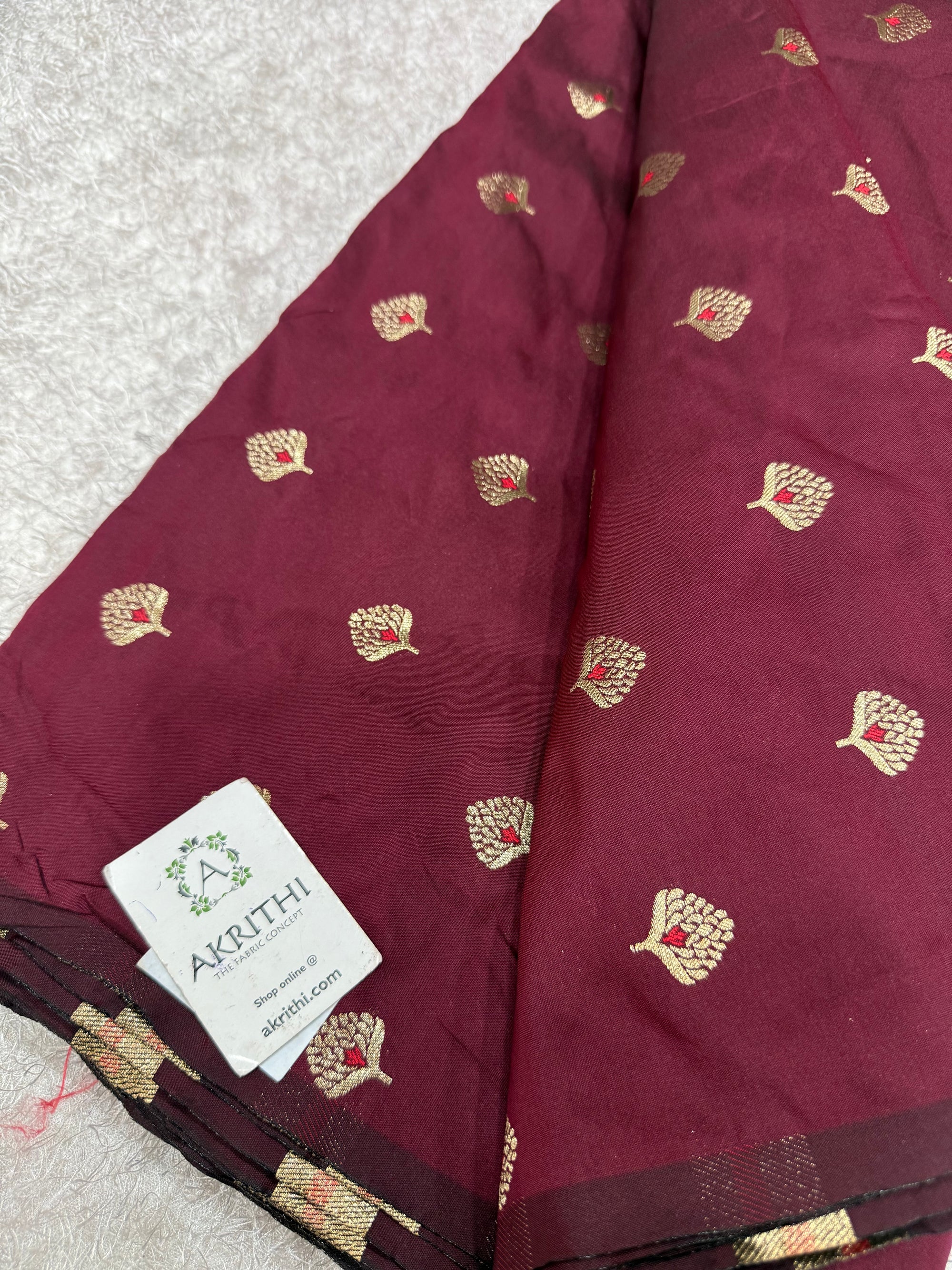 Semi Banarasi silk fabric