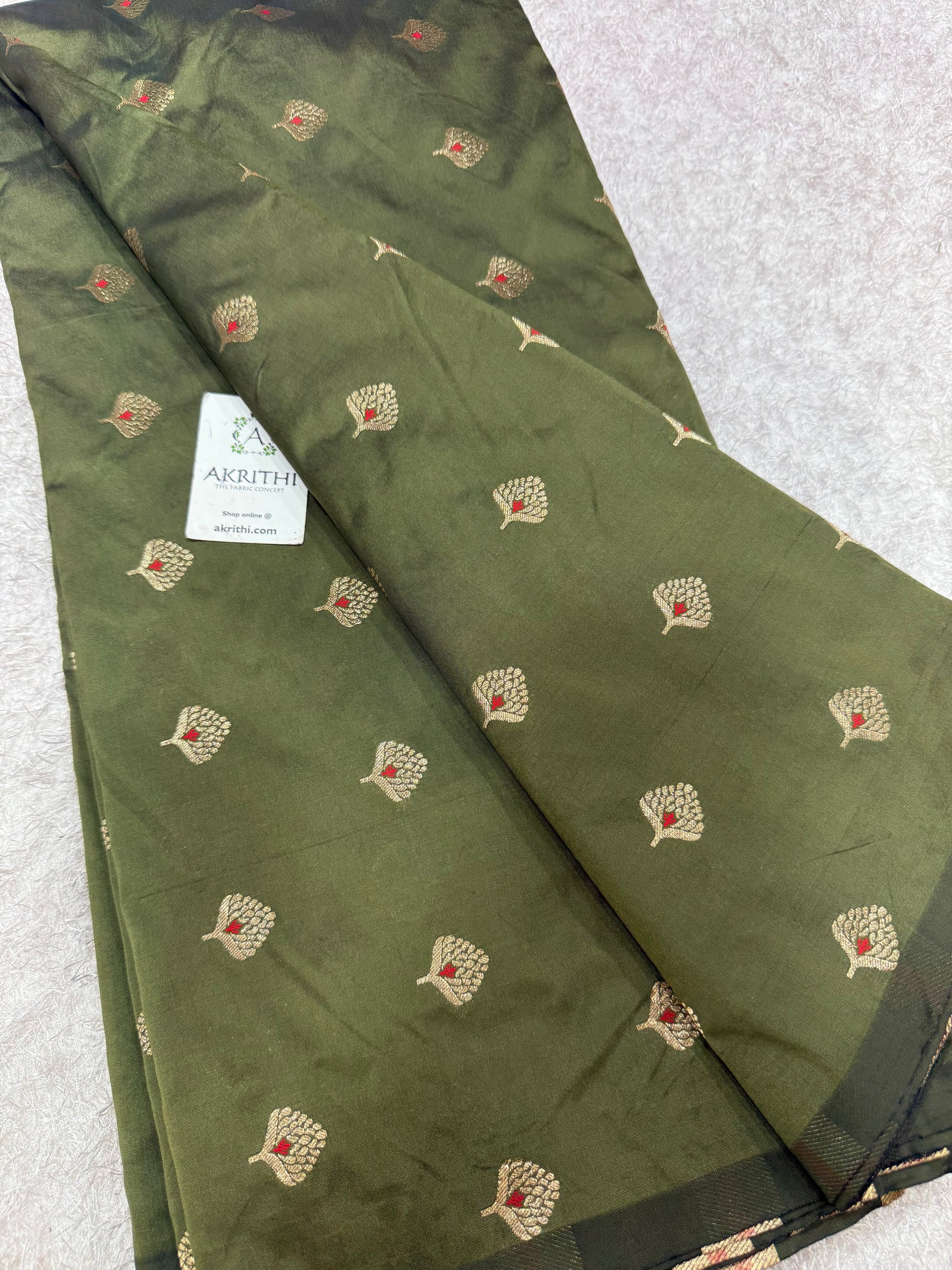 Semi Banarasi silk fabric