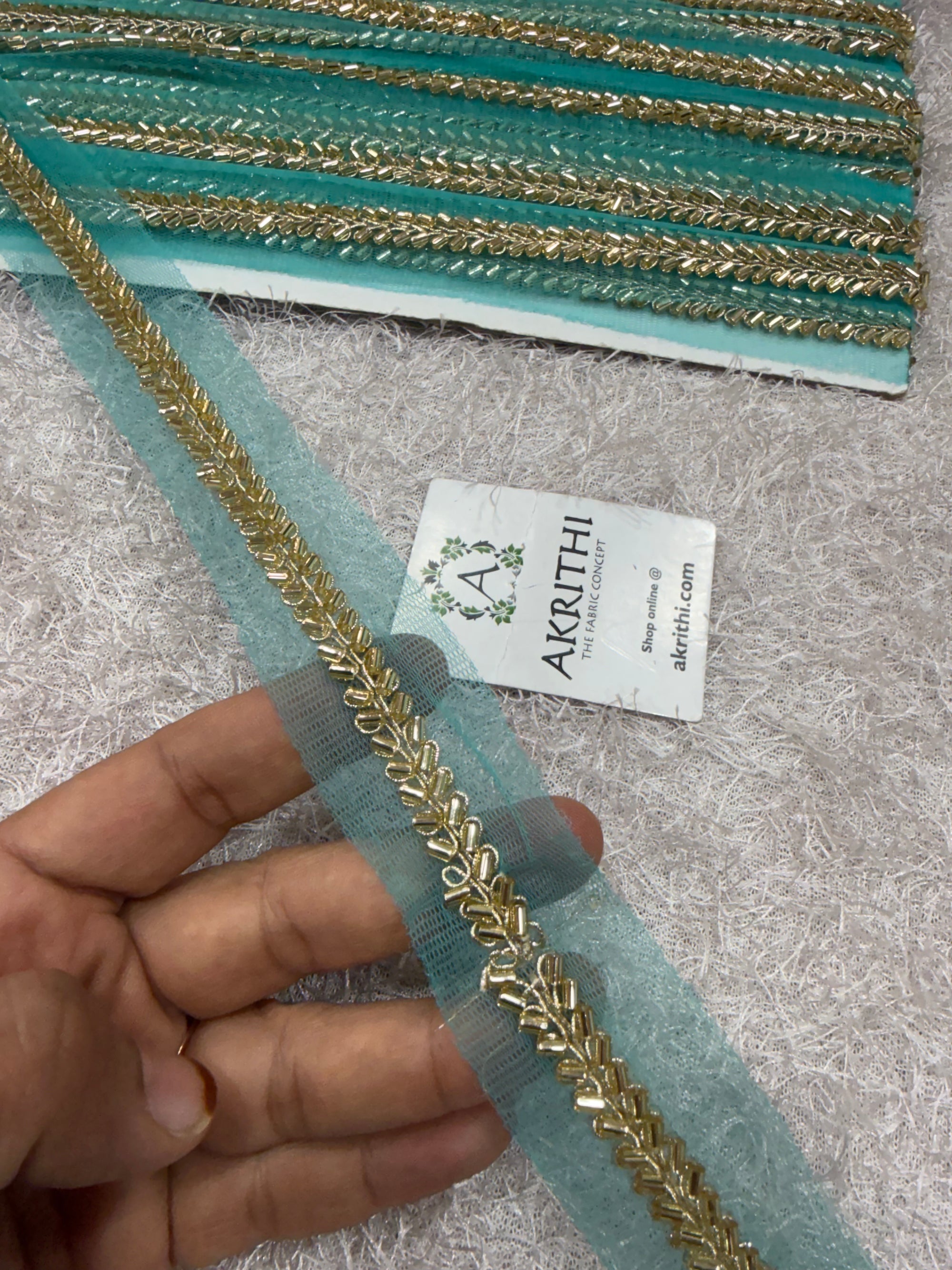 Embroidered lace 9 metres roll