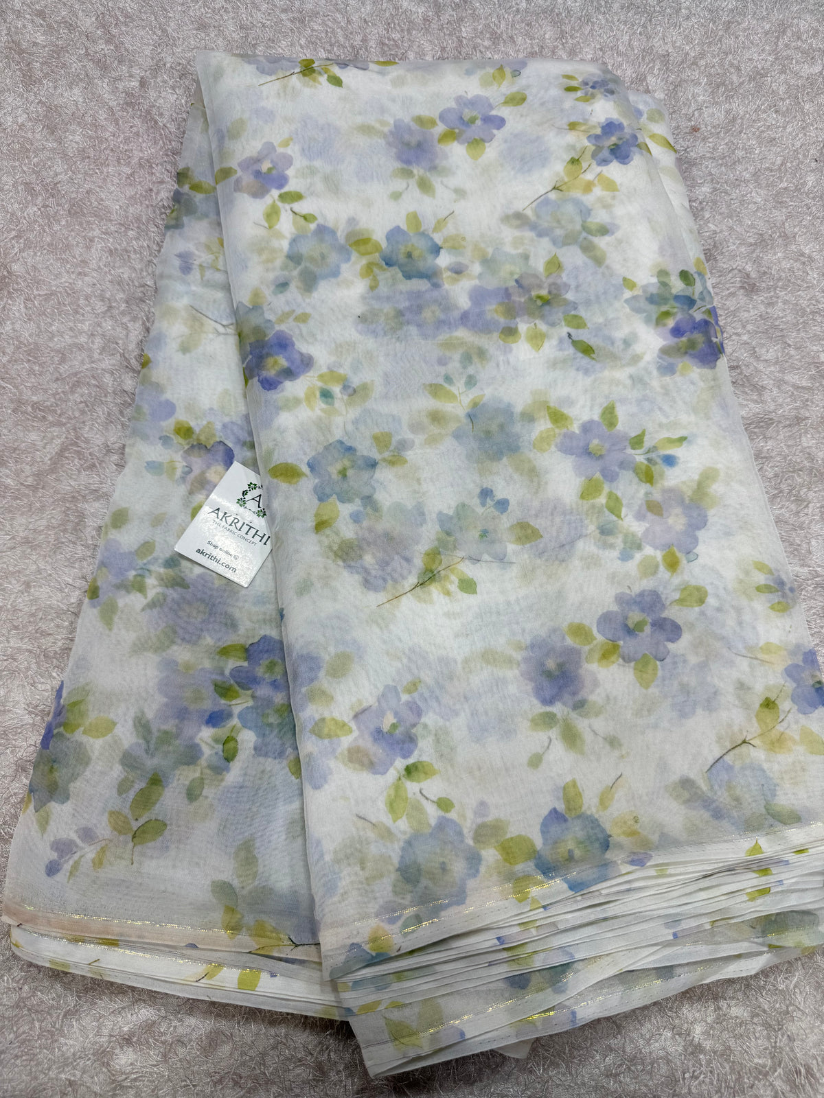 Digital floral Printed organza fabric