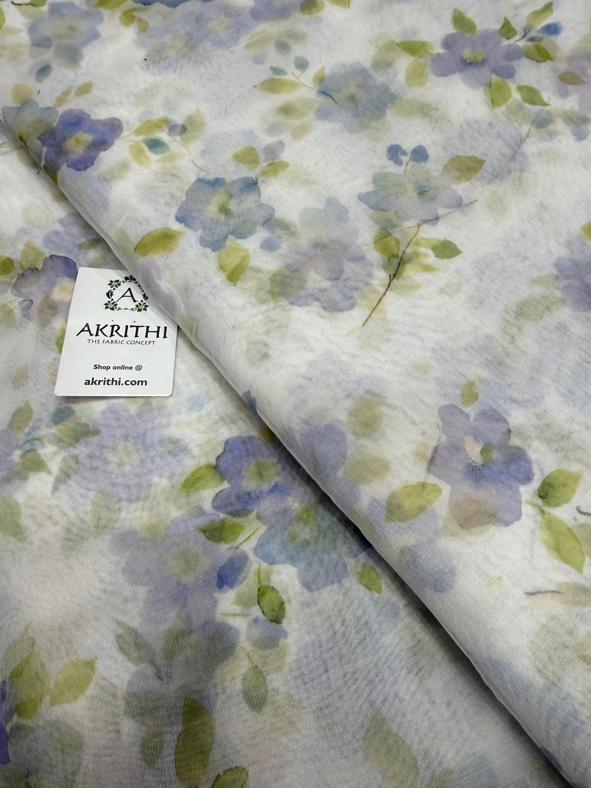 Digital floral Printed organza fabric