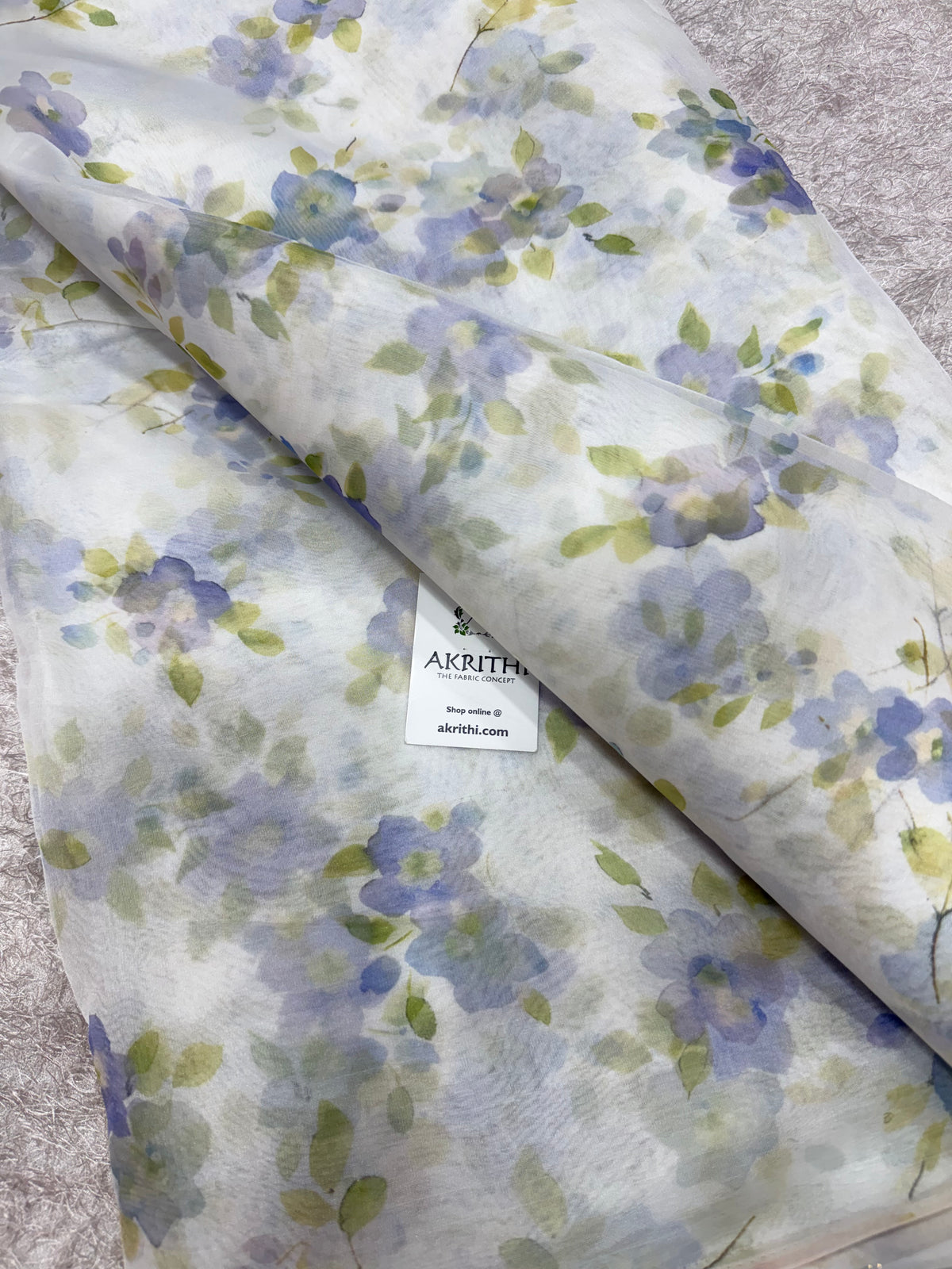 Digital floral Printed organza fabric