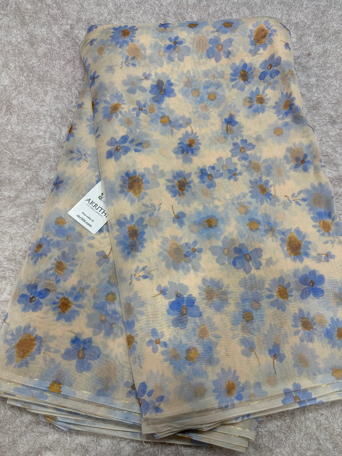 Digital floral Printed organza fabric