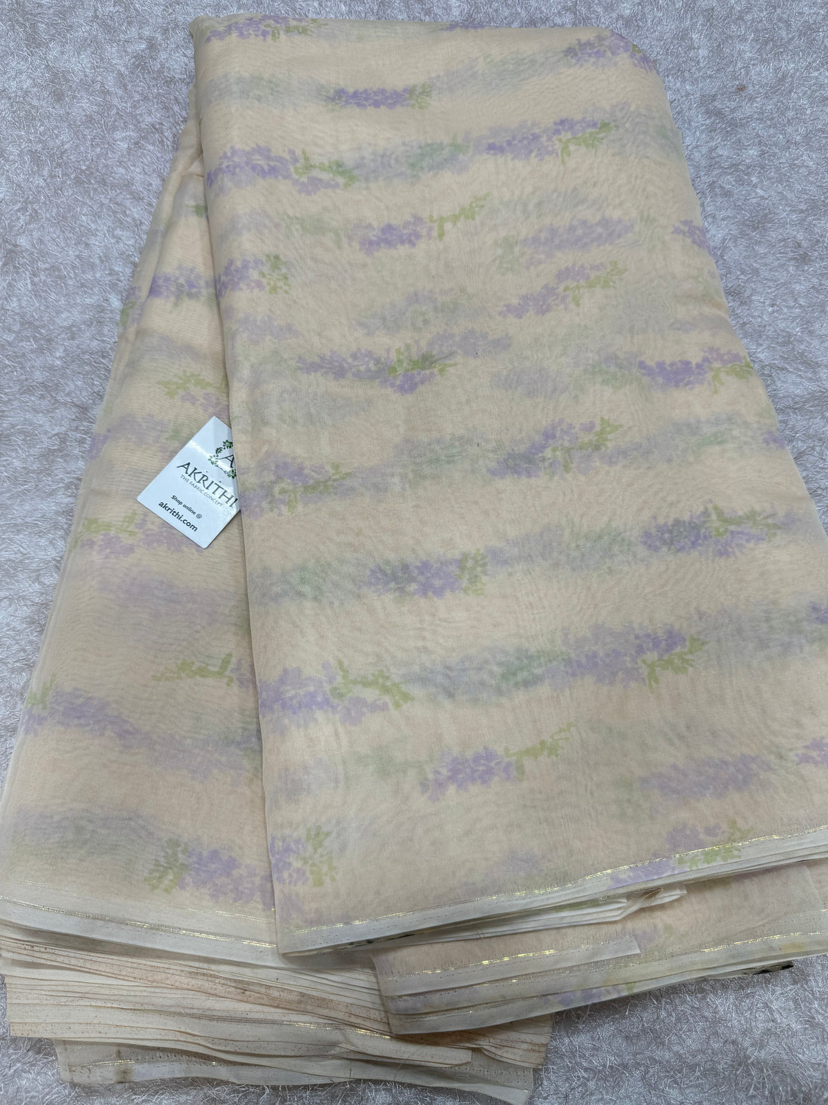 Digital floral Printed organza fabric