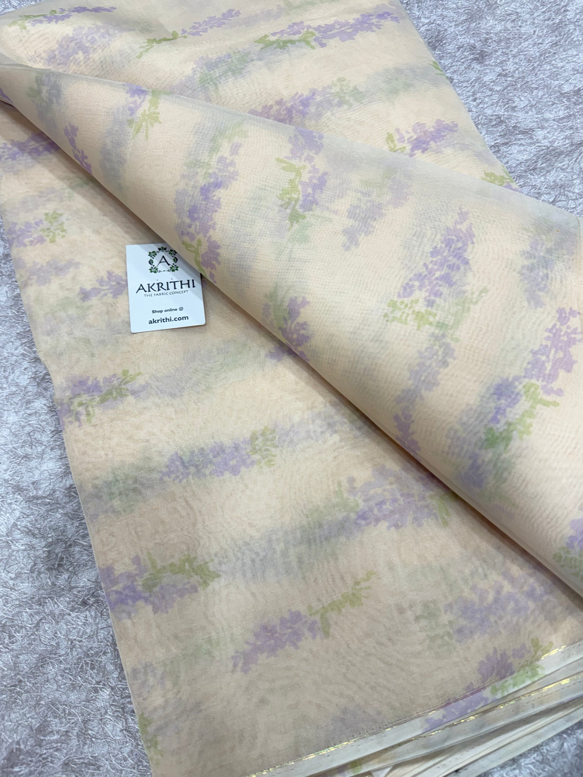 Digital floral Printed organza fabric