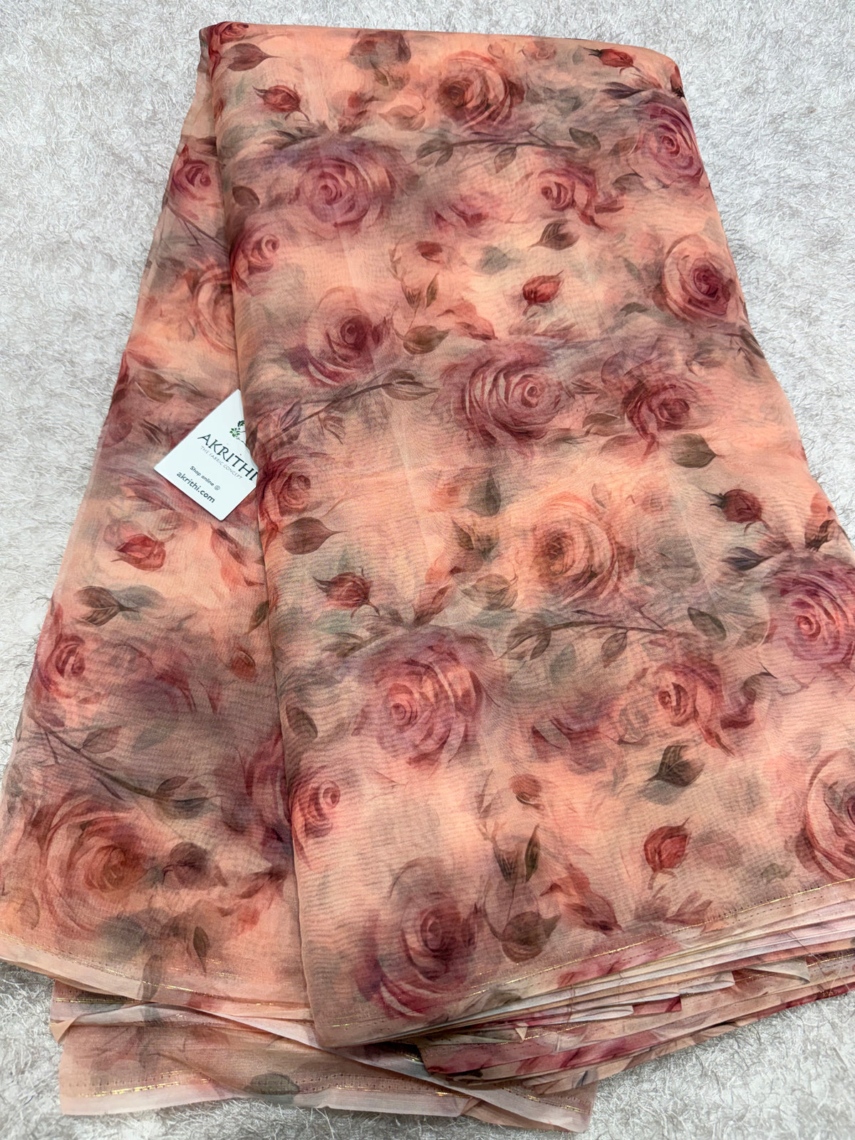 Digital floral Printed organza fabric