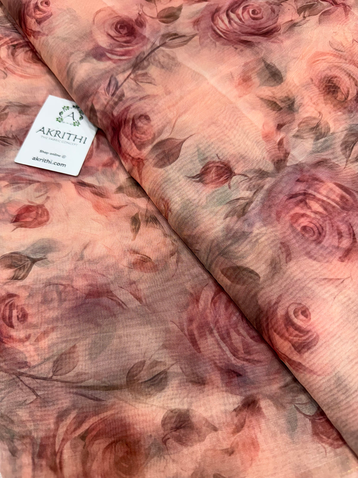 Digital floral Printed organza fabric