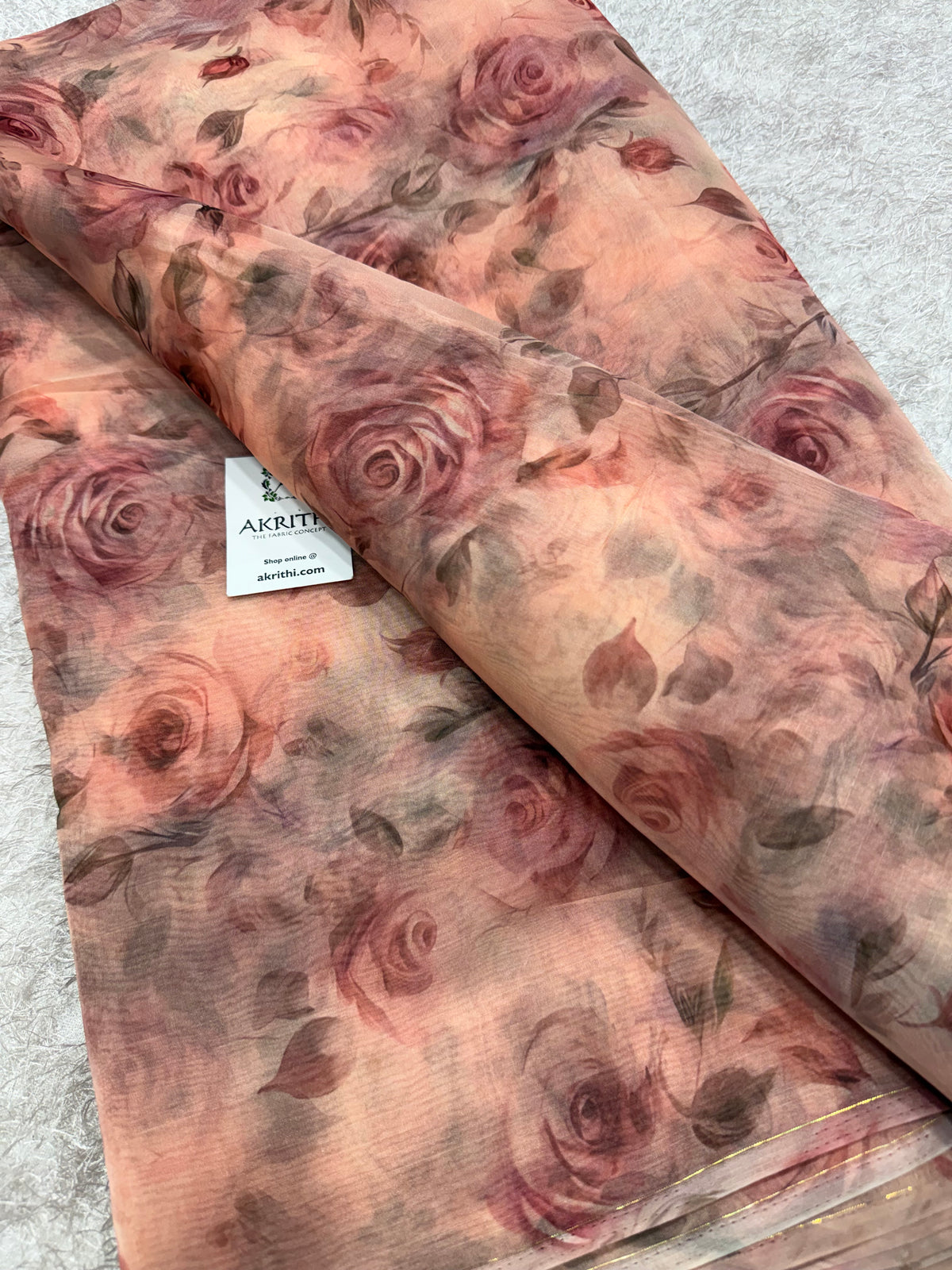 Digital floral Printed organza fabric