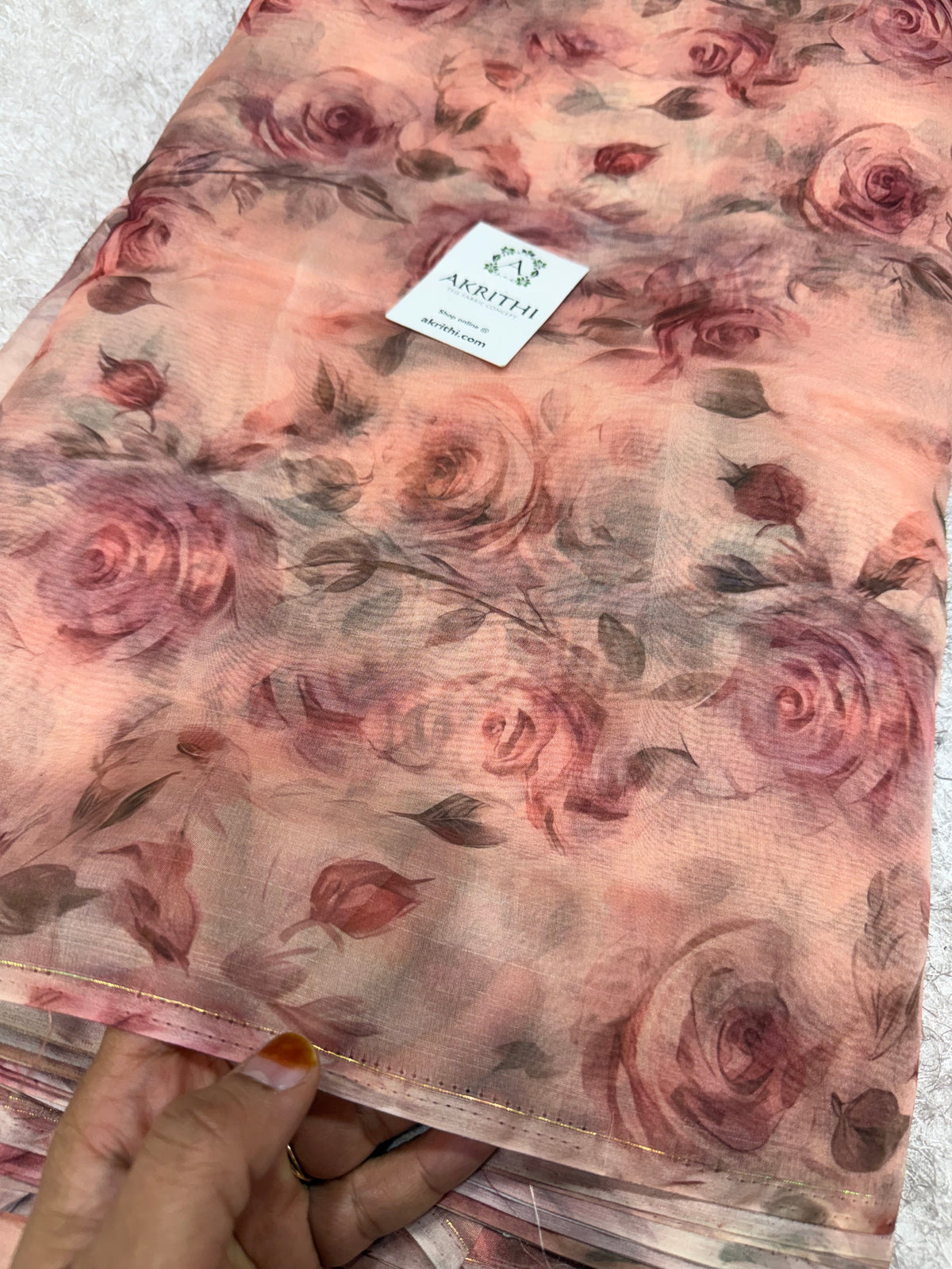 Digital floral Printed organza fabric