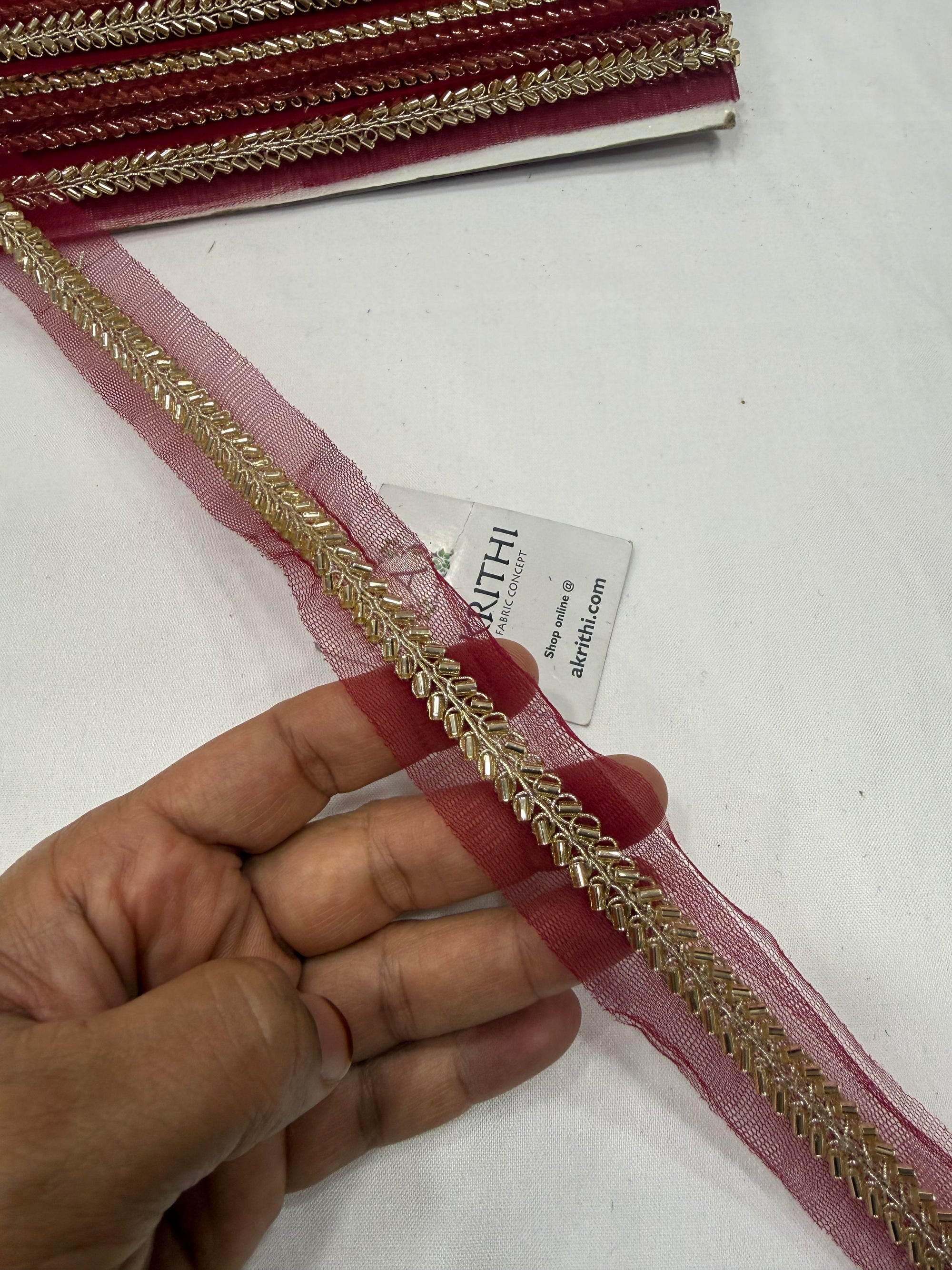 Embroidered lace 9 metres roll