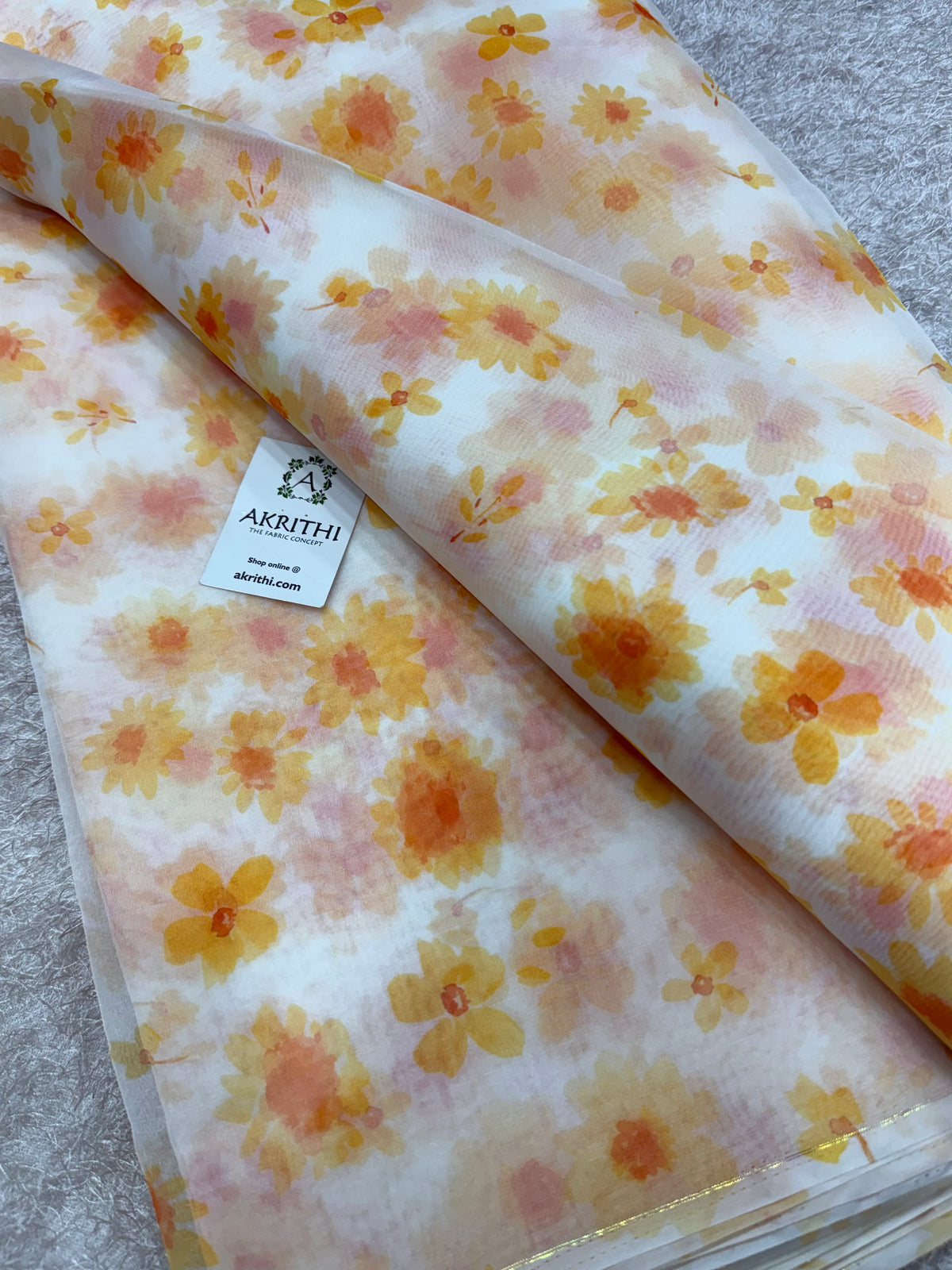 Digital floral Printed organza fabric (Copy)