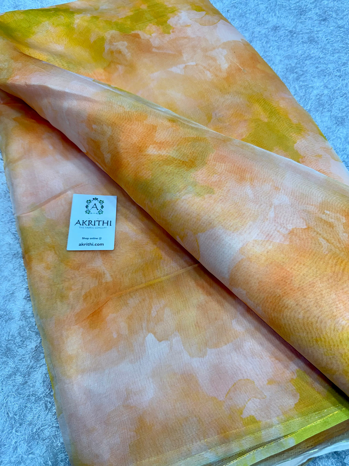 Digital floral Printed organza fabric